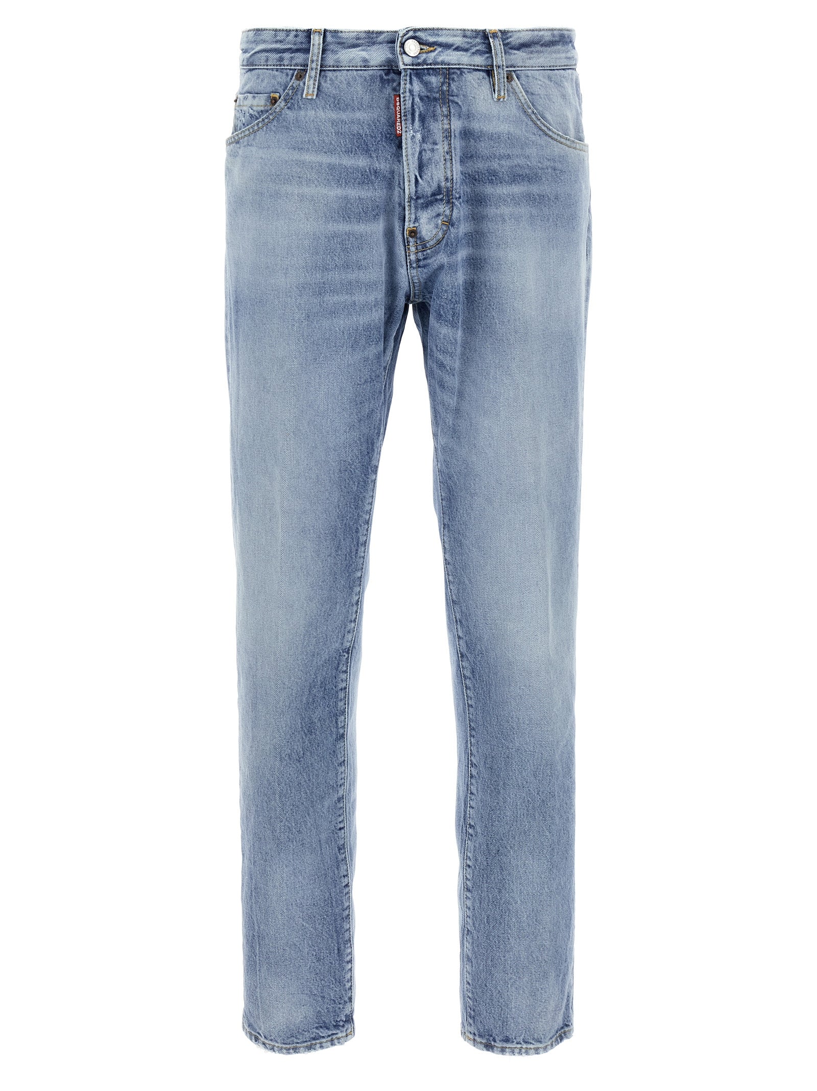 Blue Cotton Skinny Jeans