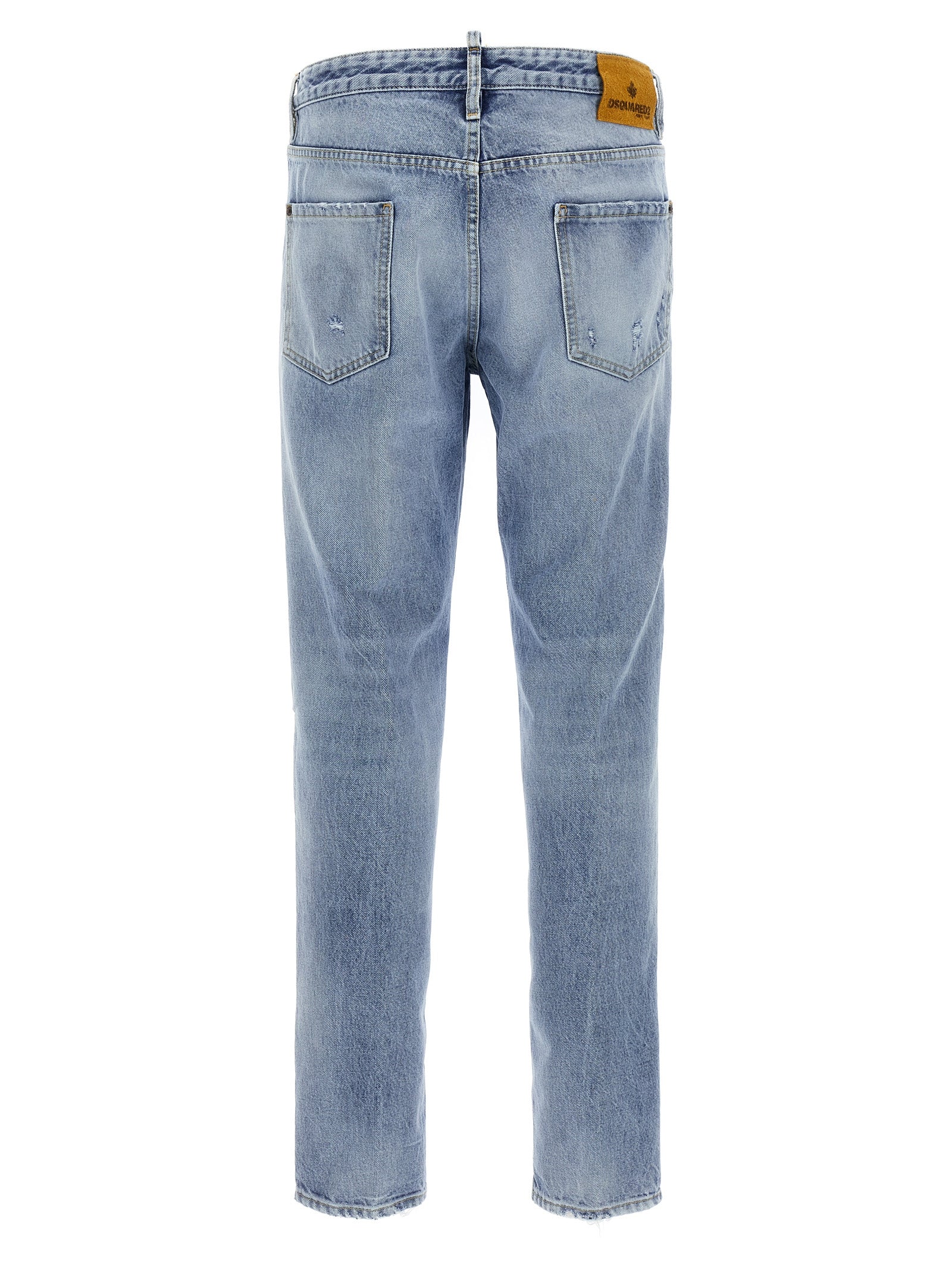 Blue Cotton Skinny Jeans