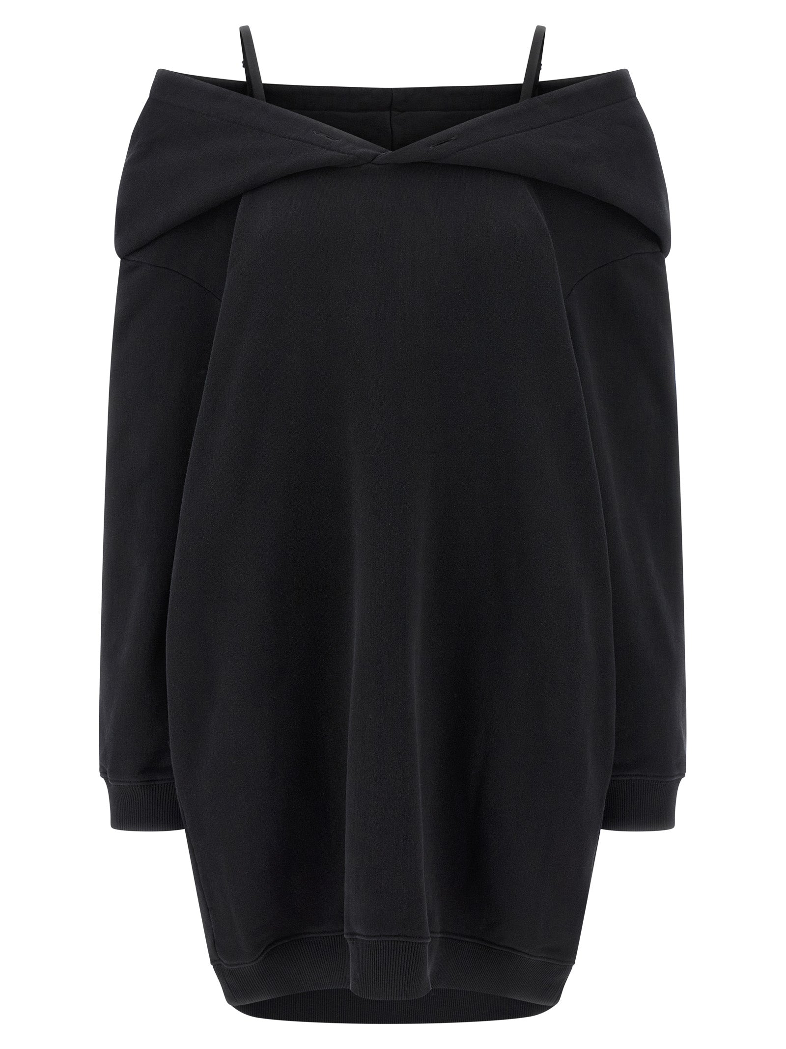 Black Cotton Short Dress