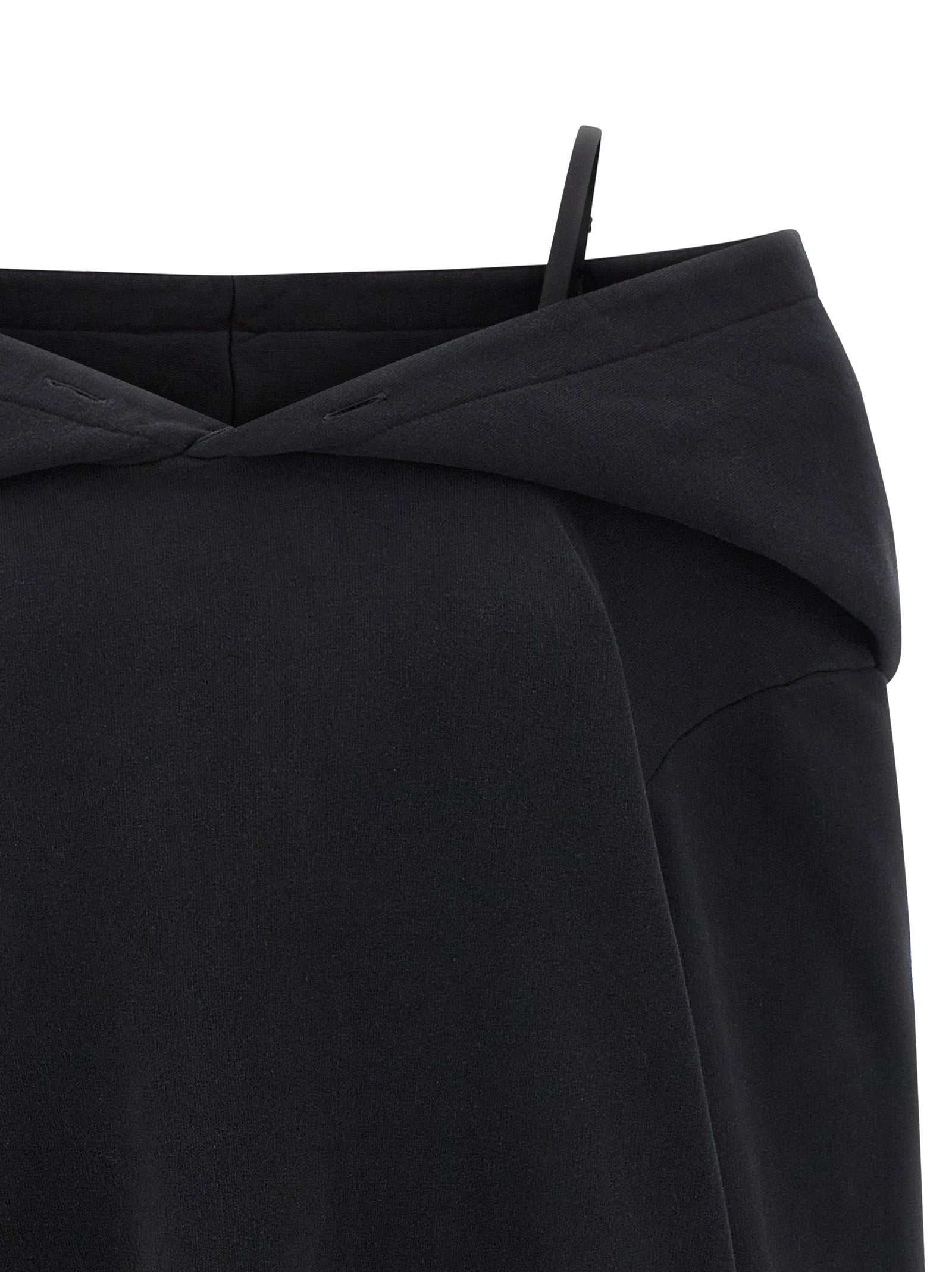 Black Cotton Short Dress