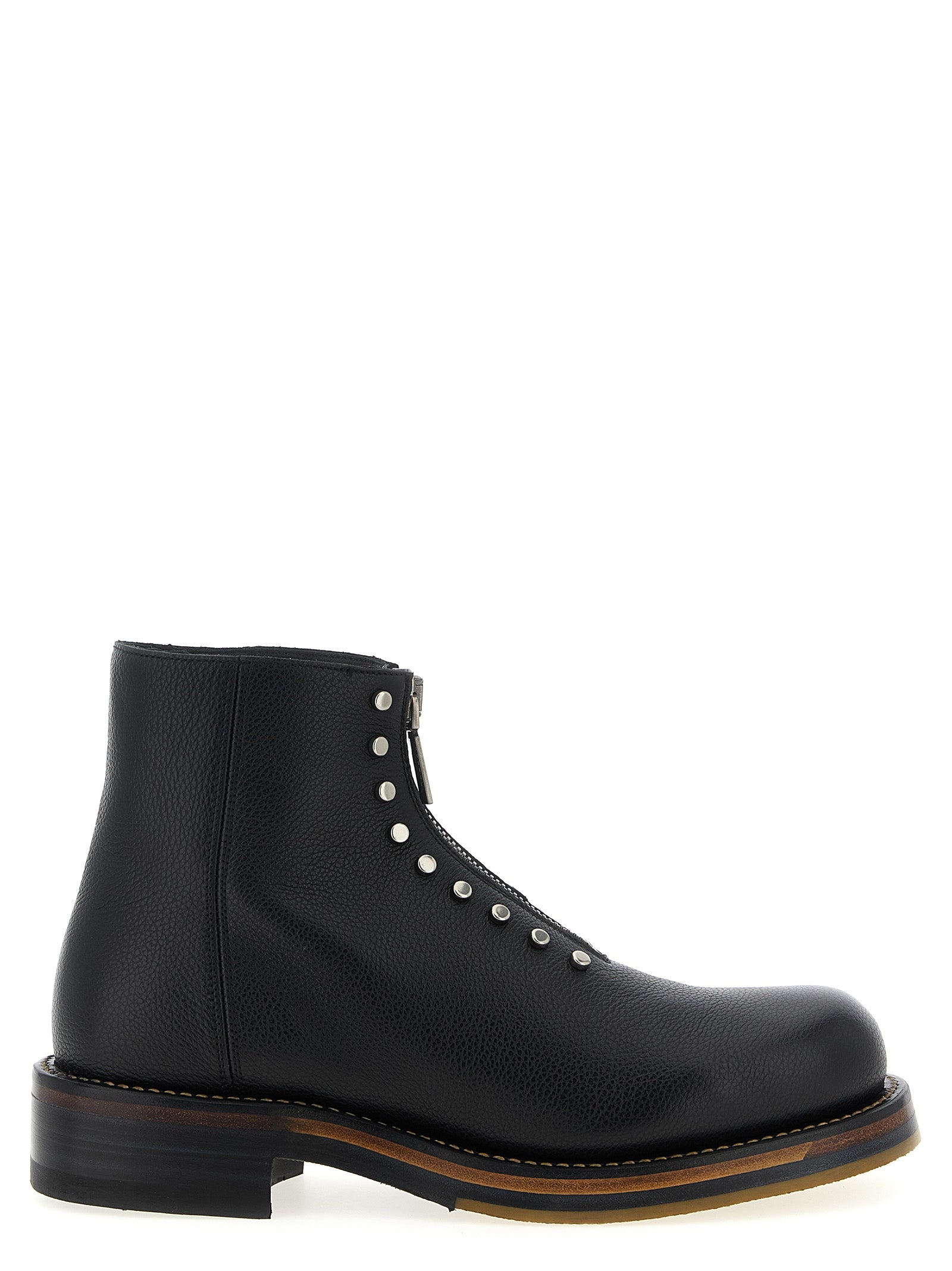 Black Calfskin Ankle Boots