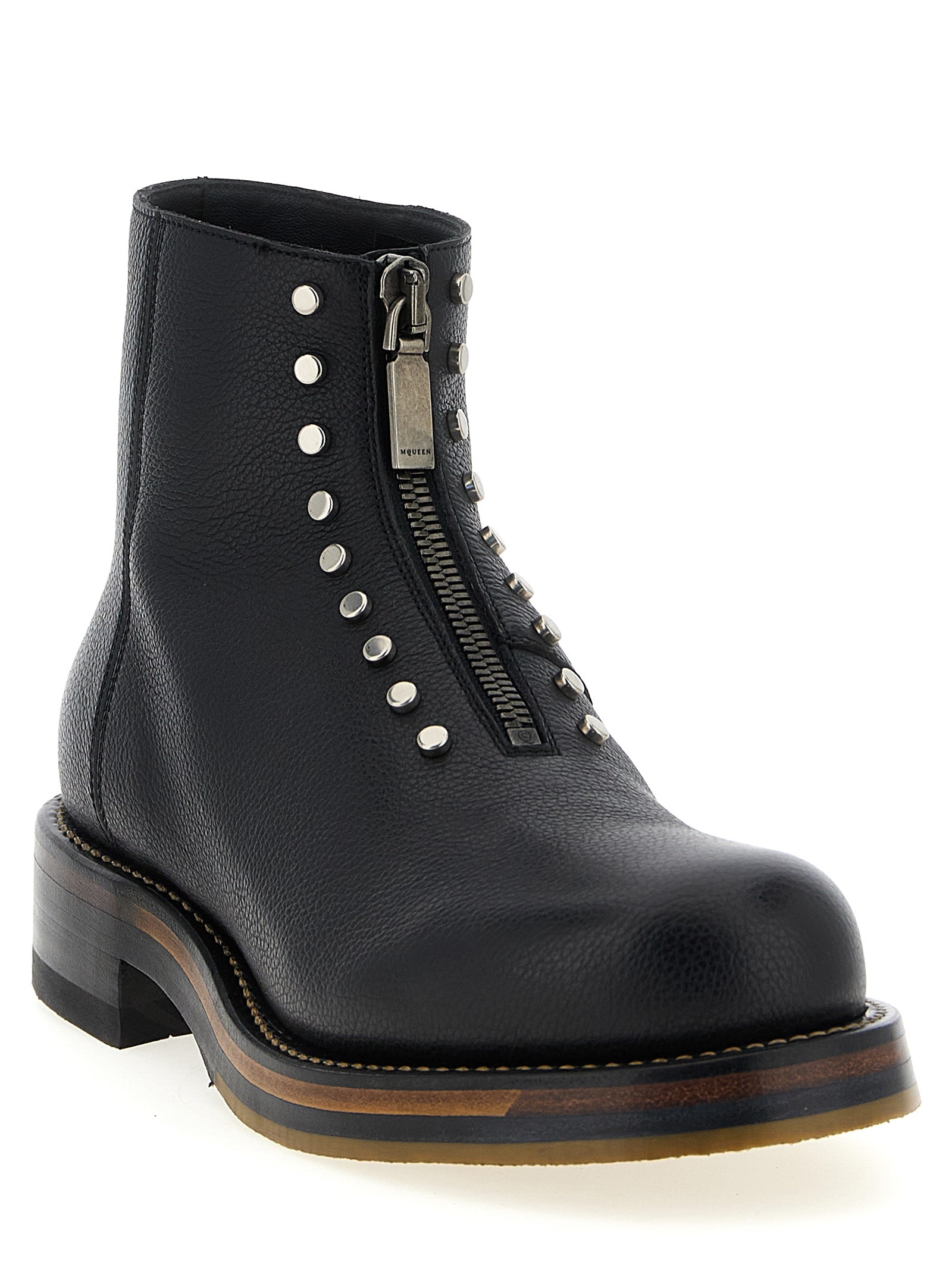 Black Calfskin Ankle Boots