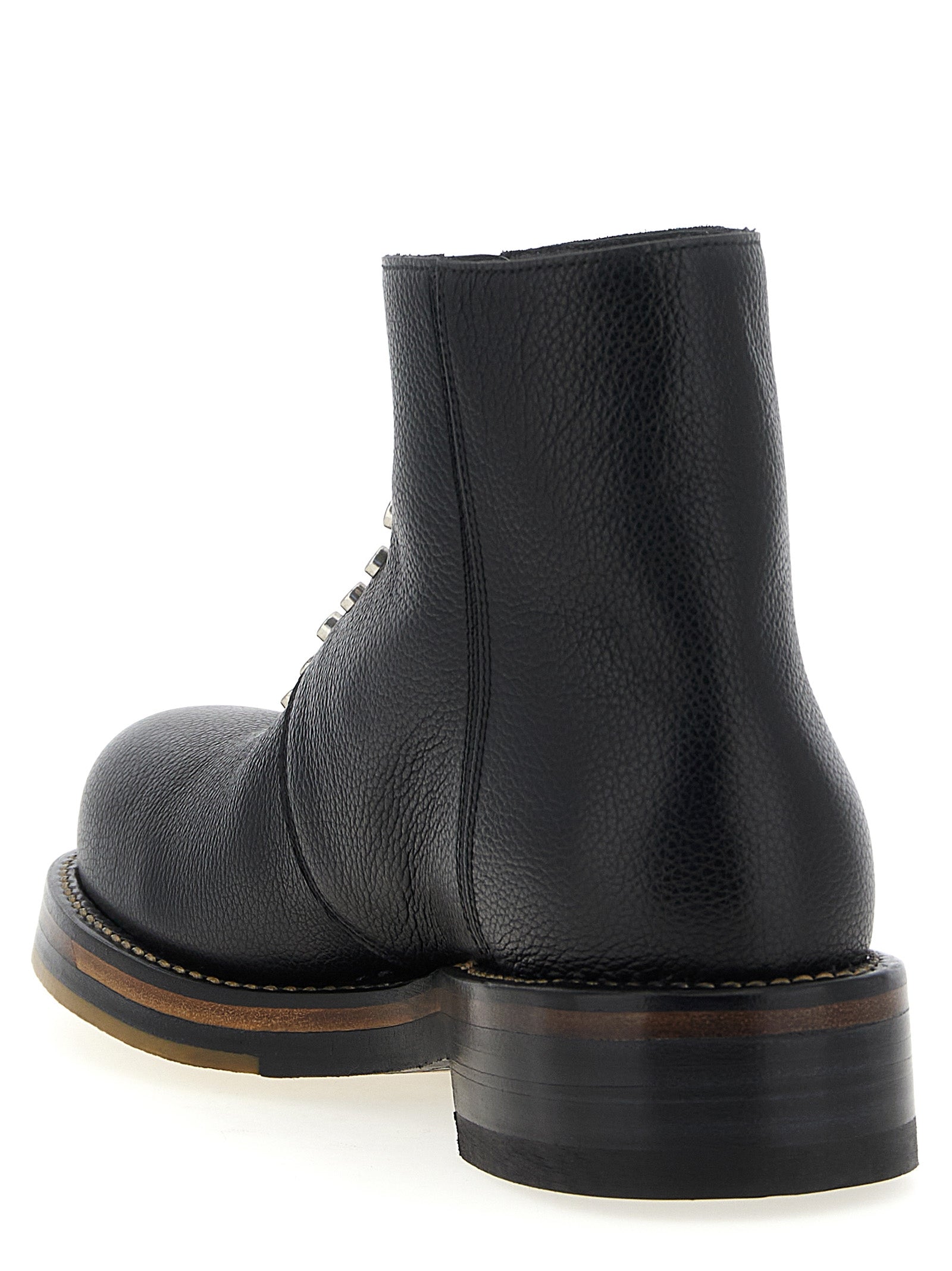 Black Calfskin Ankle Boots