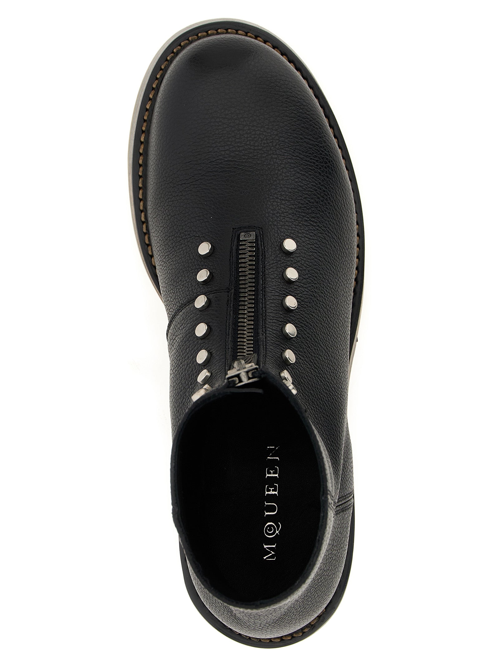 Black Calfskin Ankle Boots