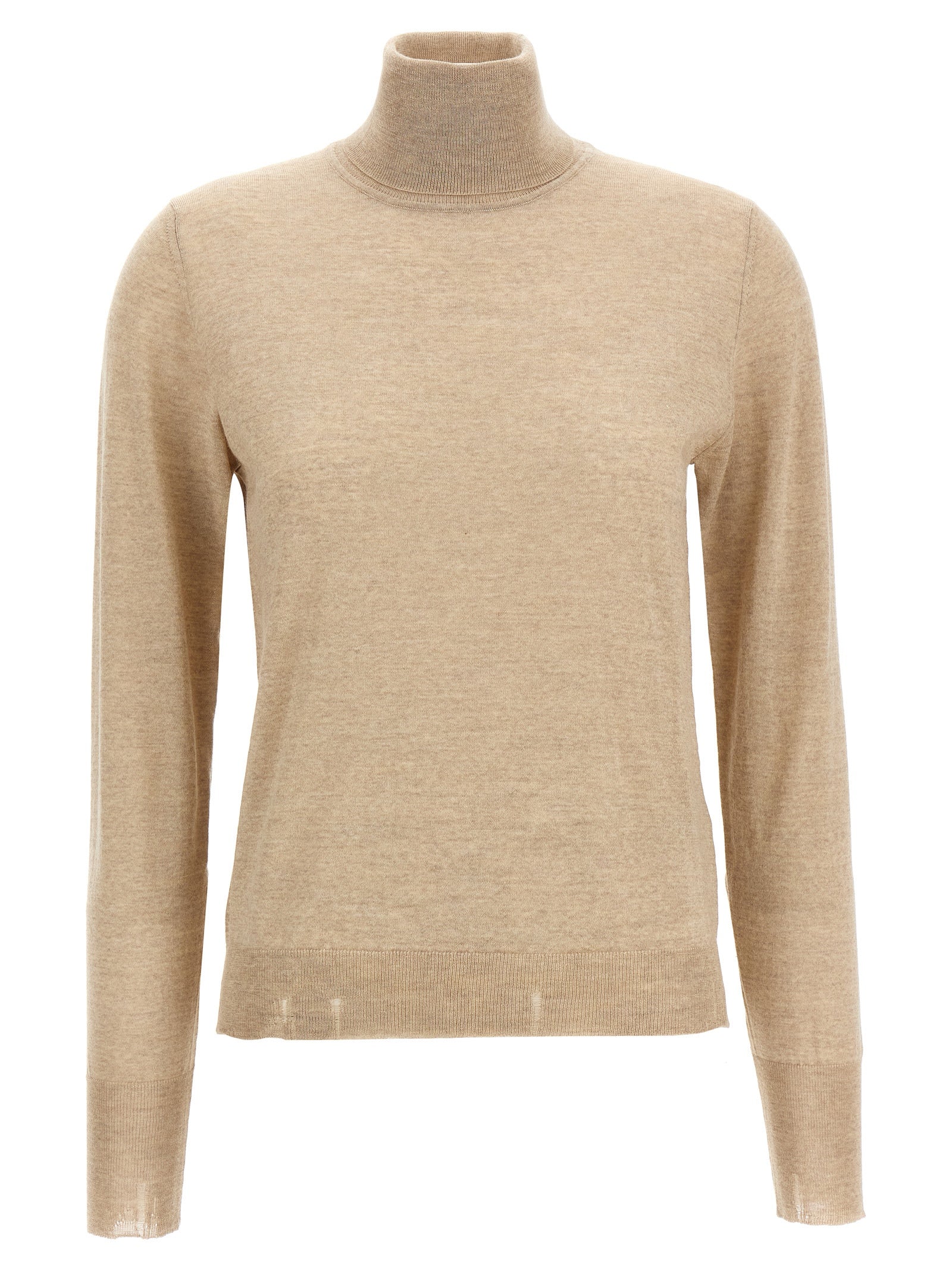 Beige Virgin Wool Cardigan