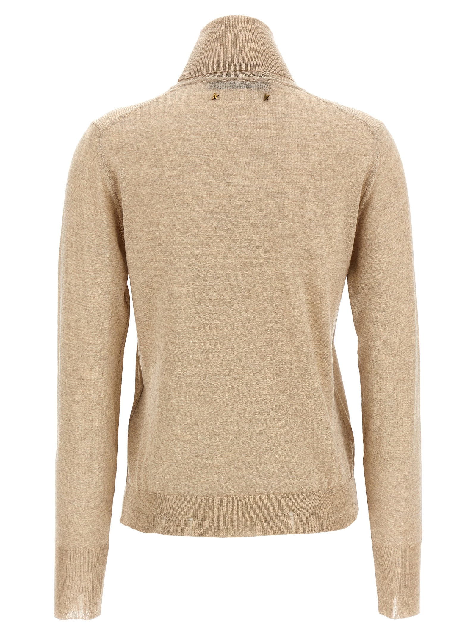 Beige Virgin Wool Cardigan