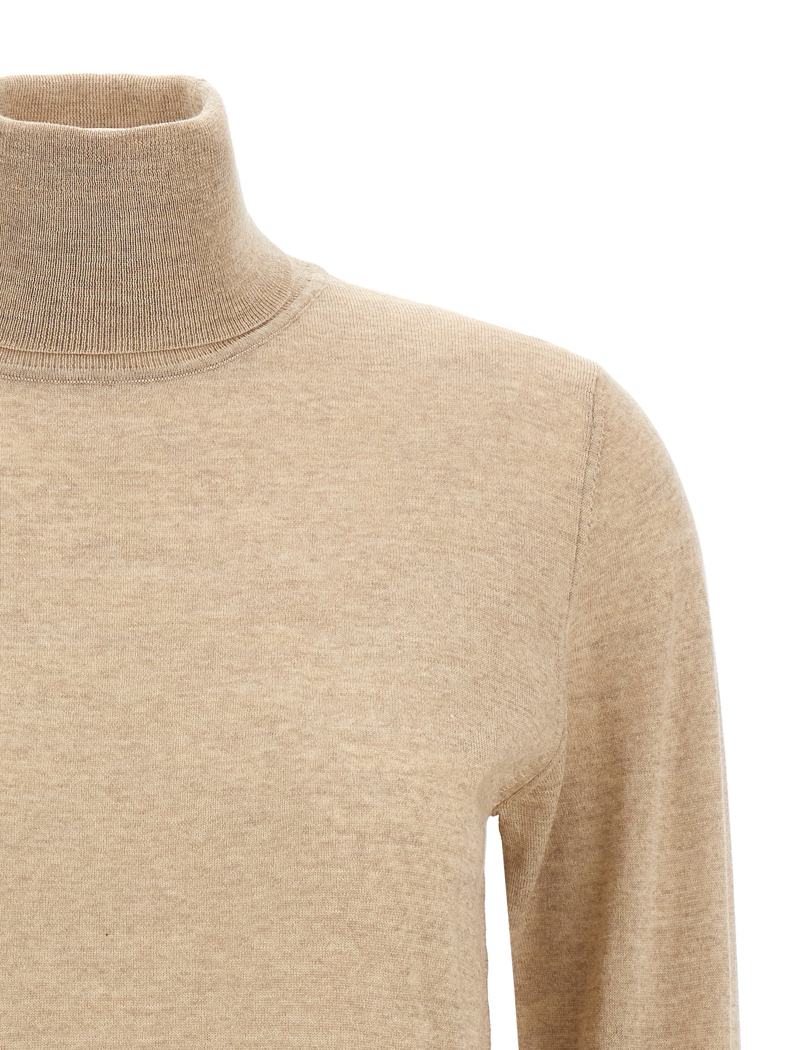 Beige Virgin Wool Cardigan