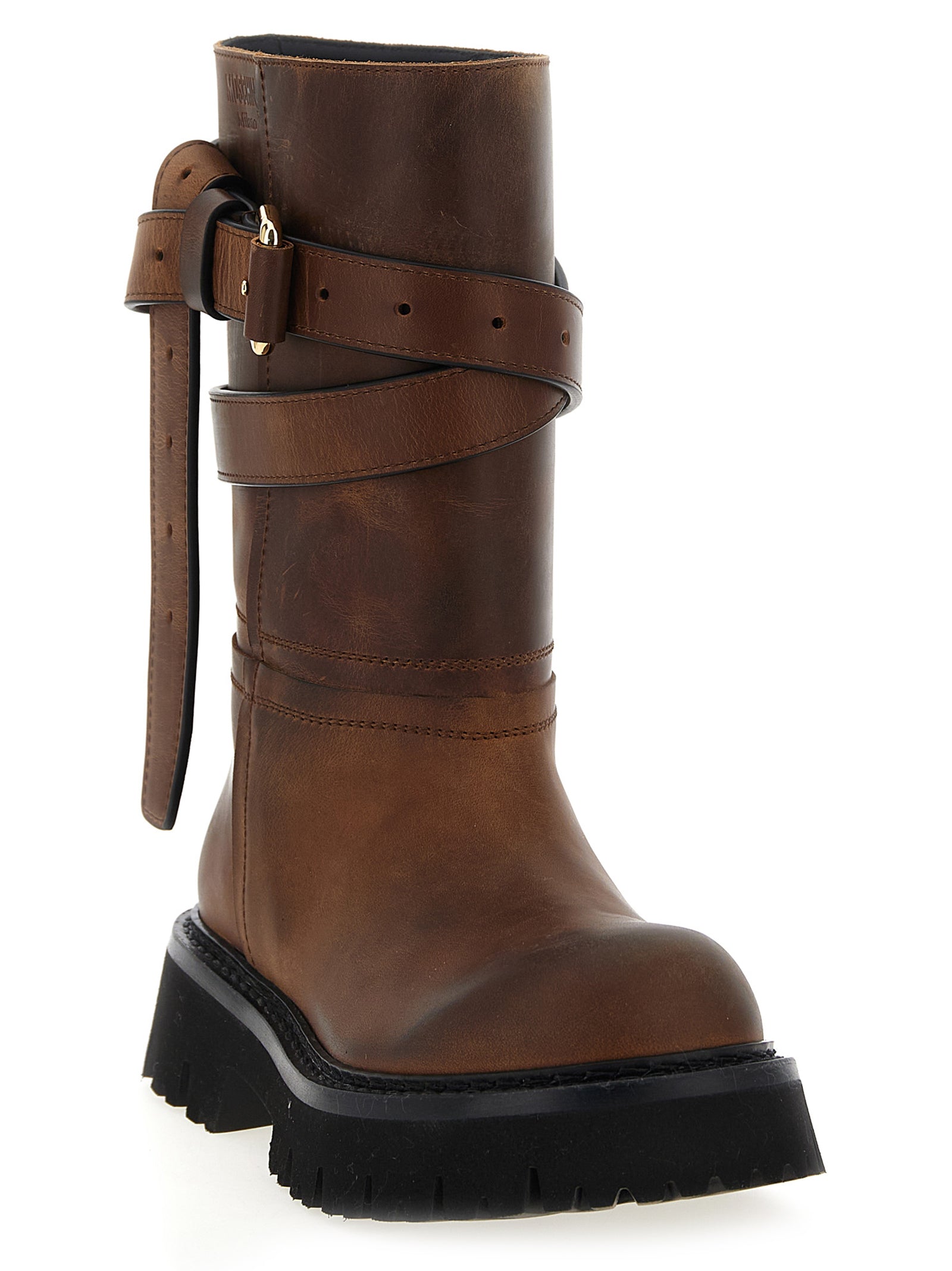 Brown Velvet Leather Over The Knee