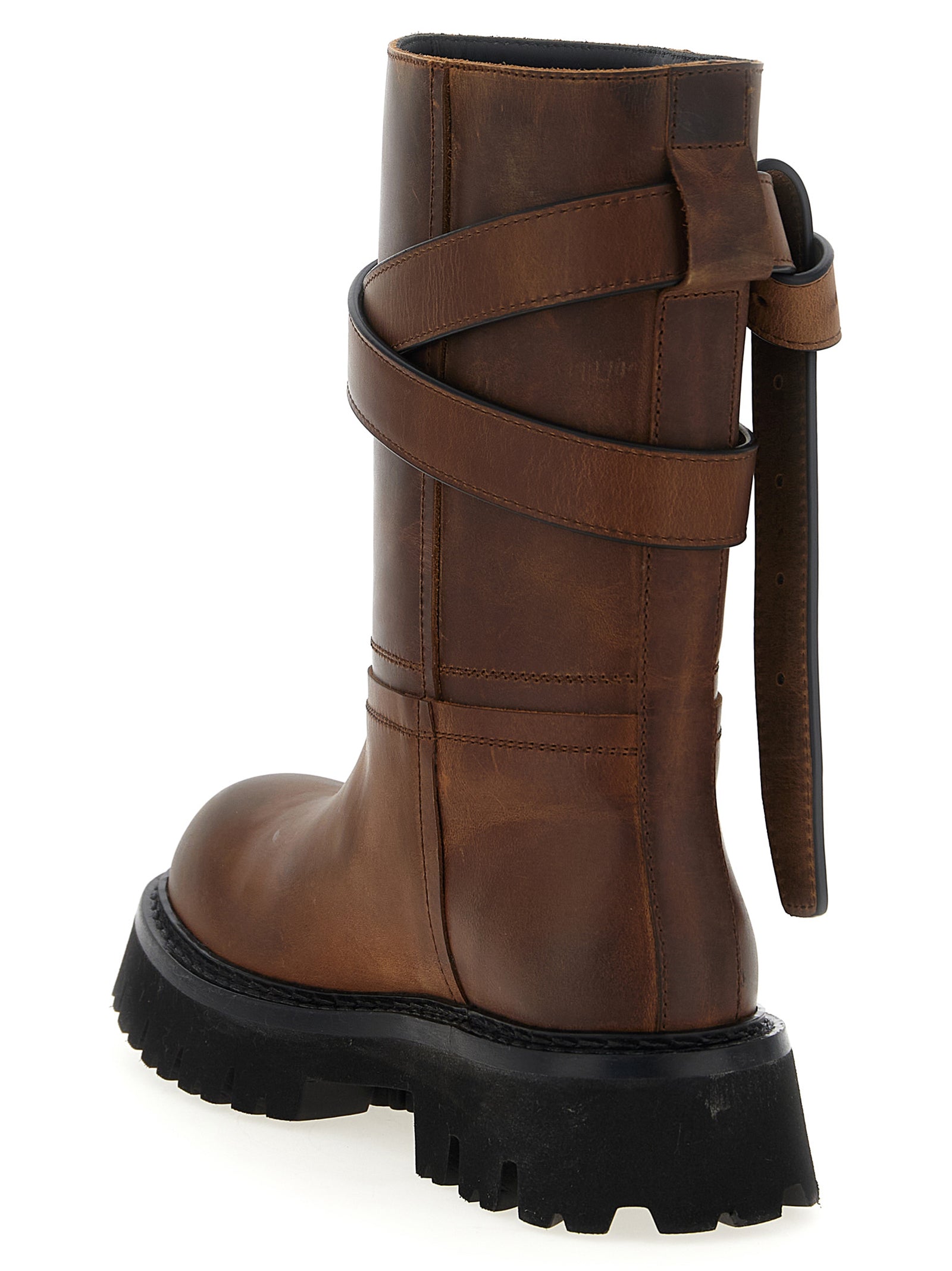 Brown Velvet Leather Over The Knee