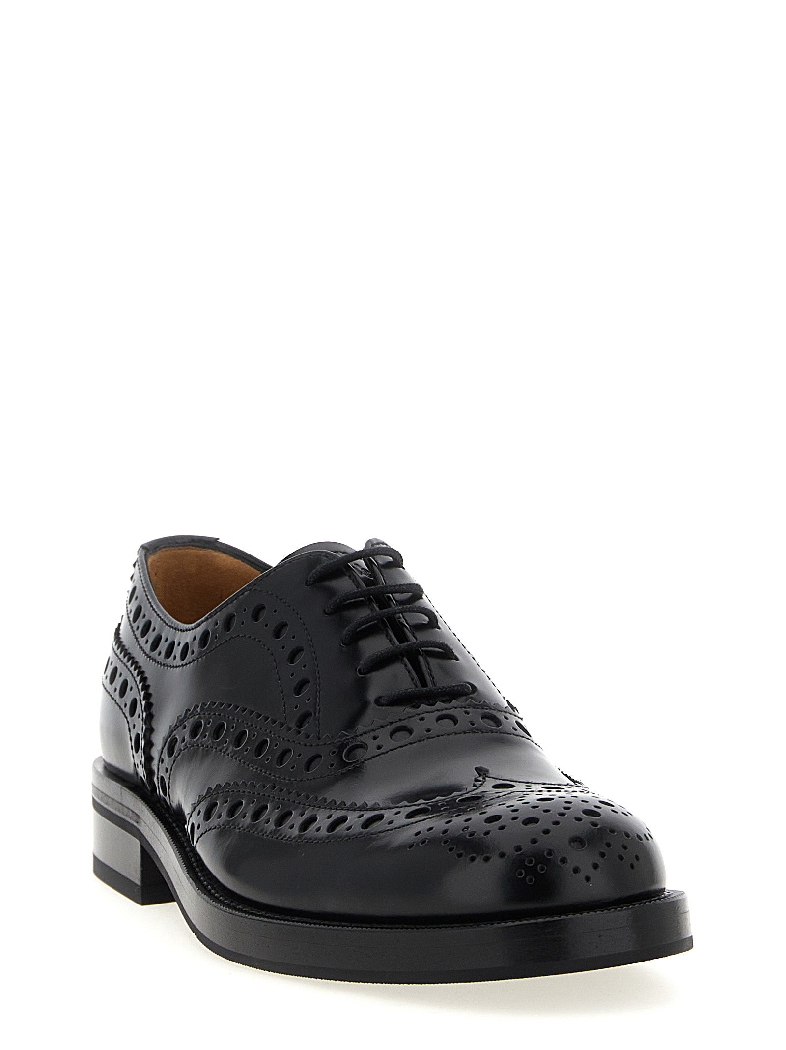 Black Calfskin Oxfords And Derbies