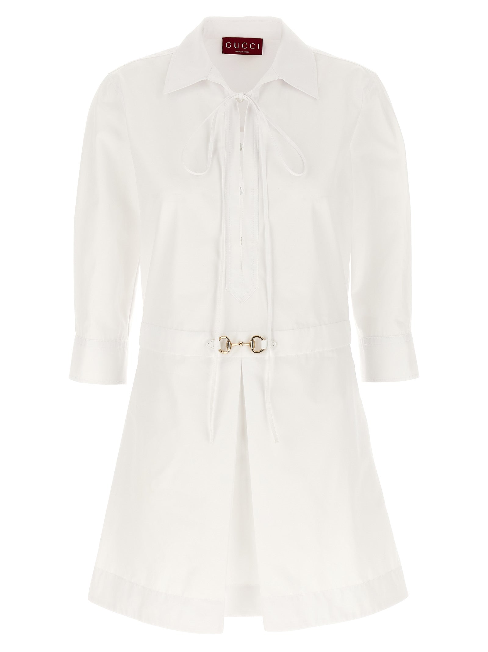White Cotton Short Dress