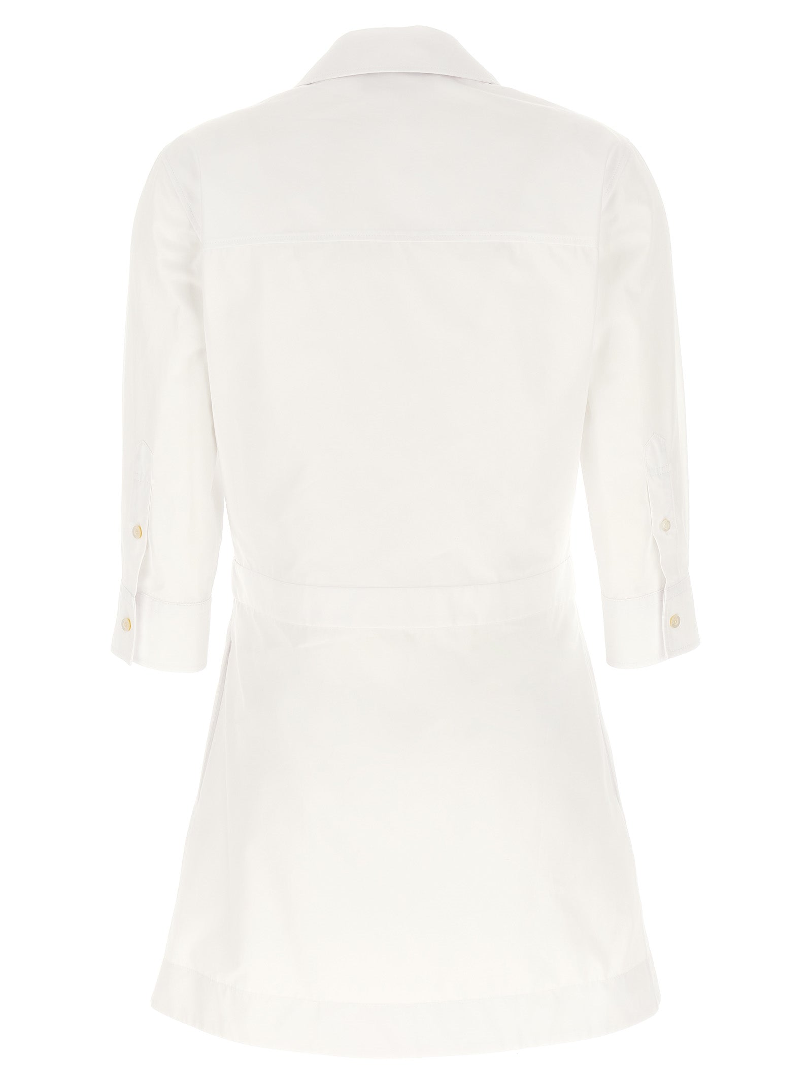 White Cotton Short Dress