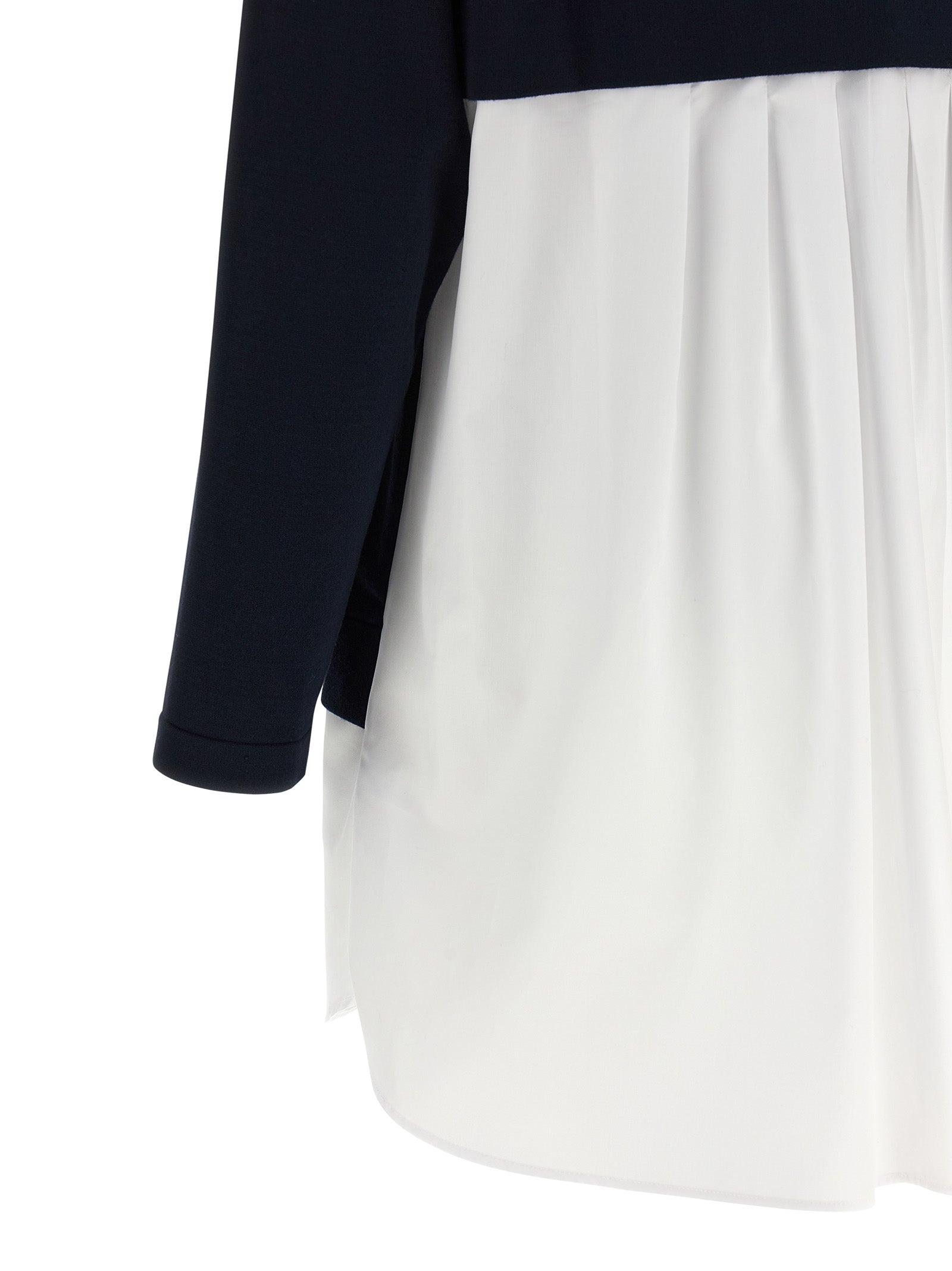 Blue Viscose Short Dress