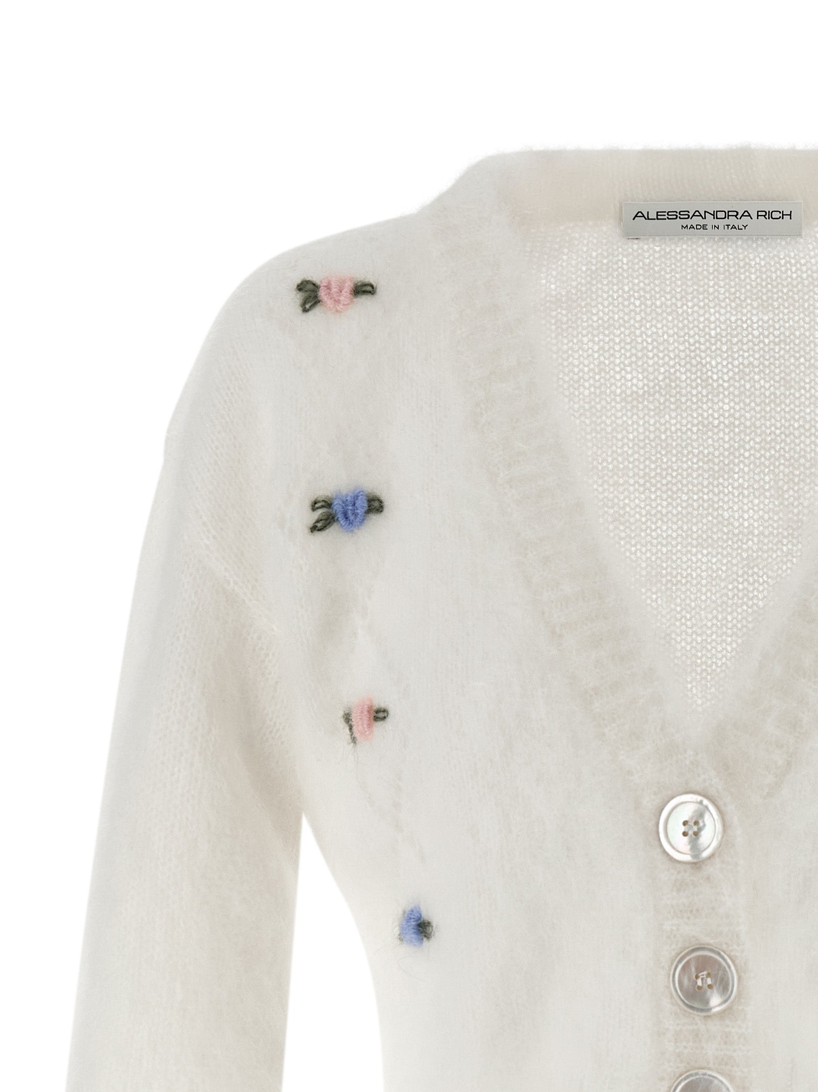 White Wool Cardigan