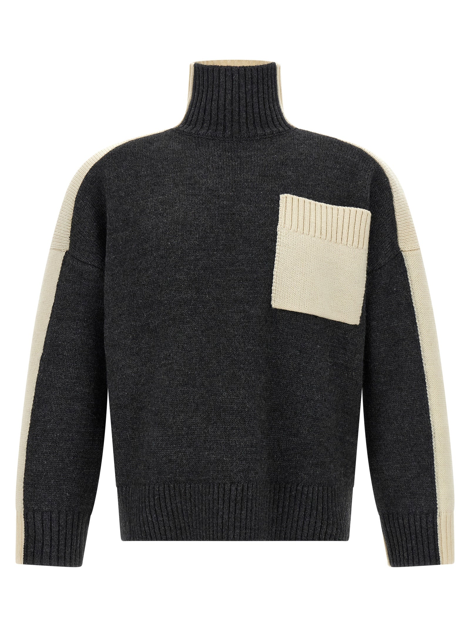 Gray Elastane Cardigan