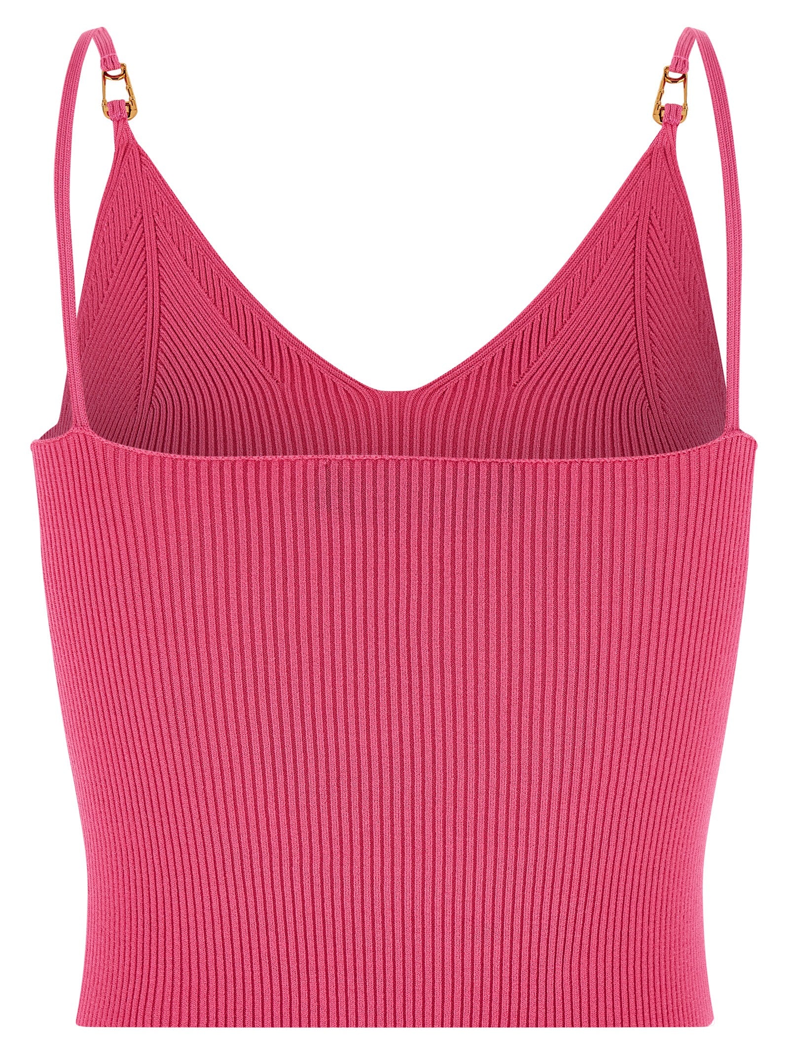 Fuchsia Viscose Sleeveles T-Shirt