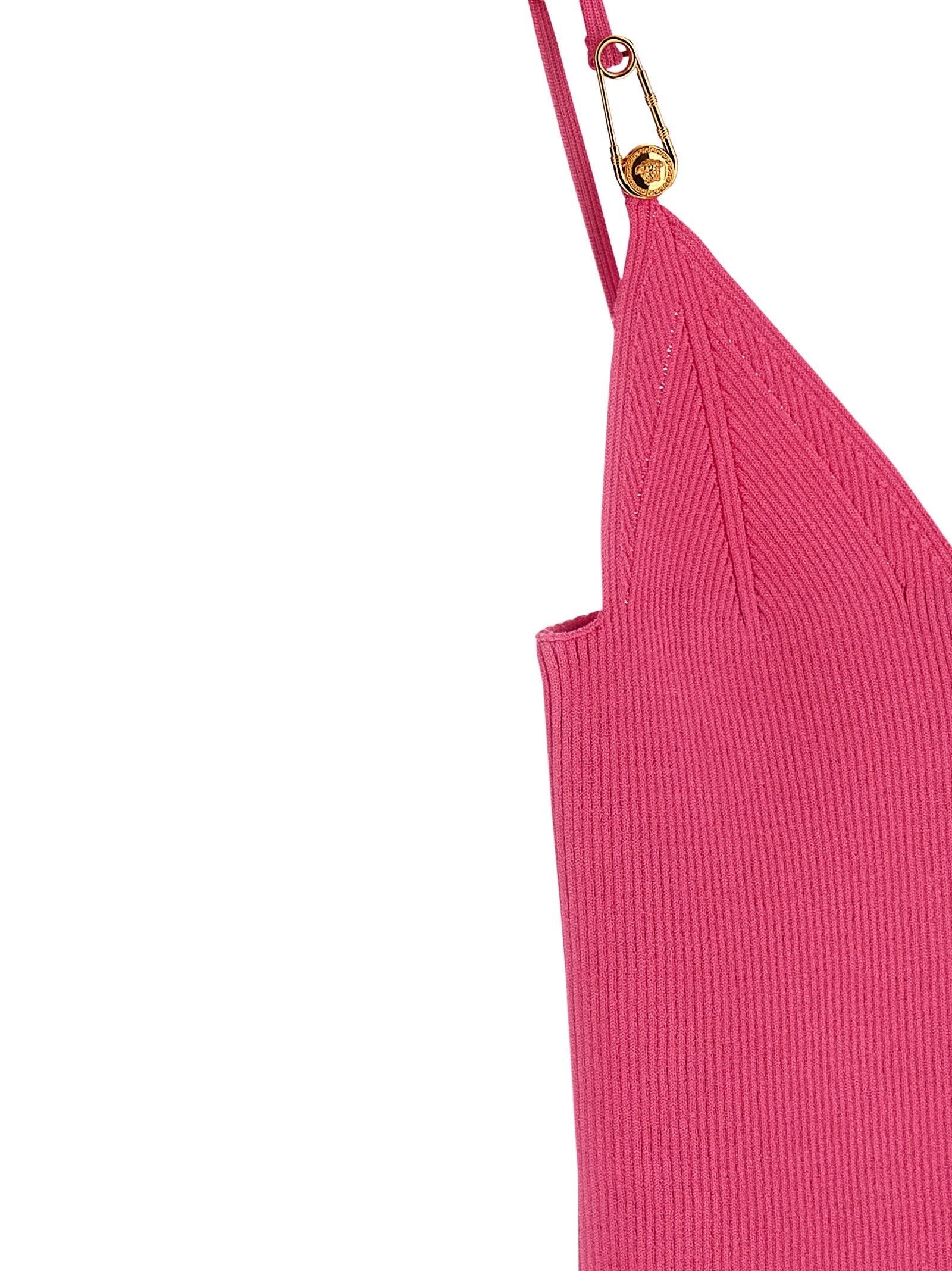 Fuchsia Viscose Sleeveles T-Shirt