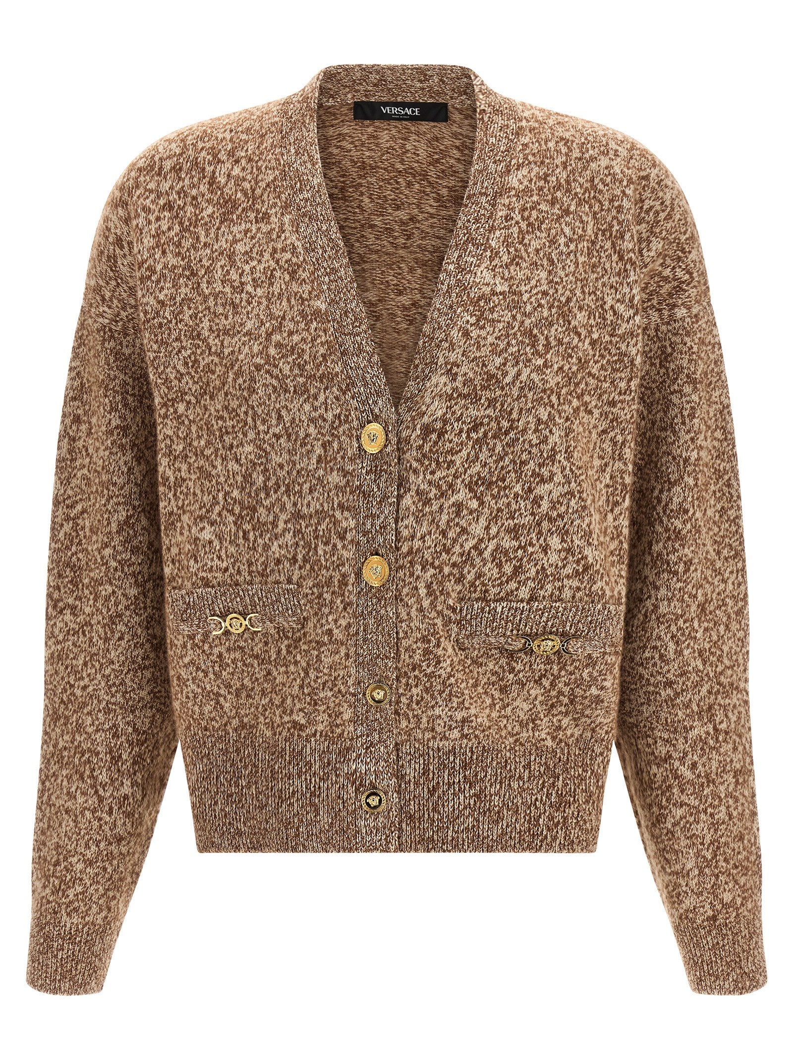 Beige Virgin Wool Cardigan