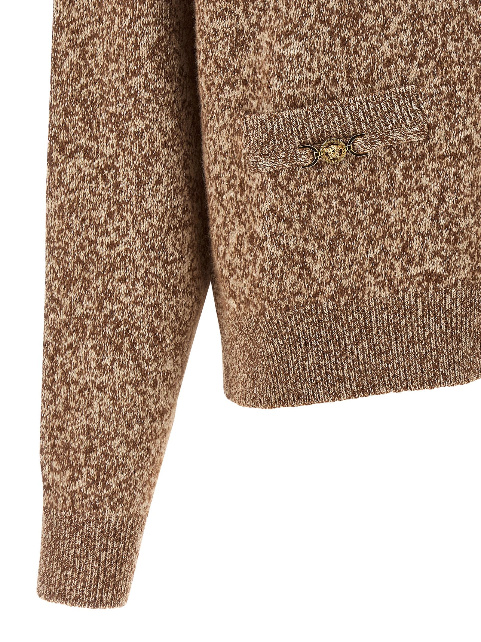 Beige Virgin Wool Cardigan