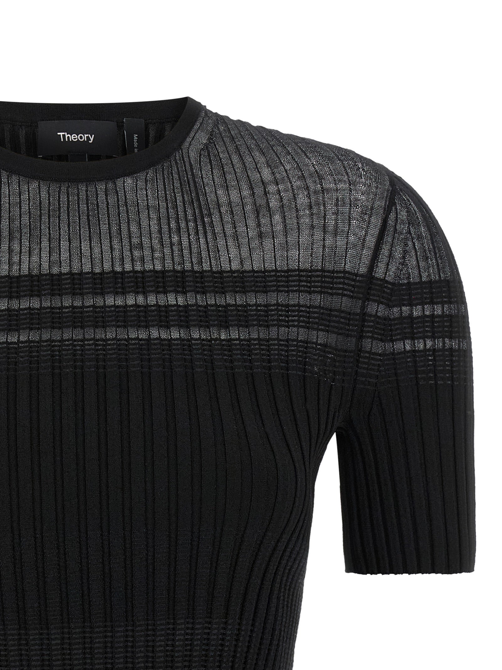 Black Viscose T-Shirt