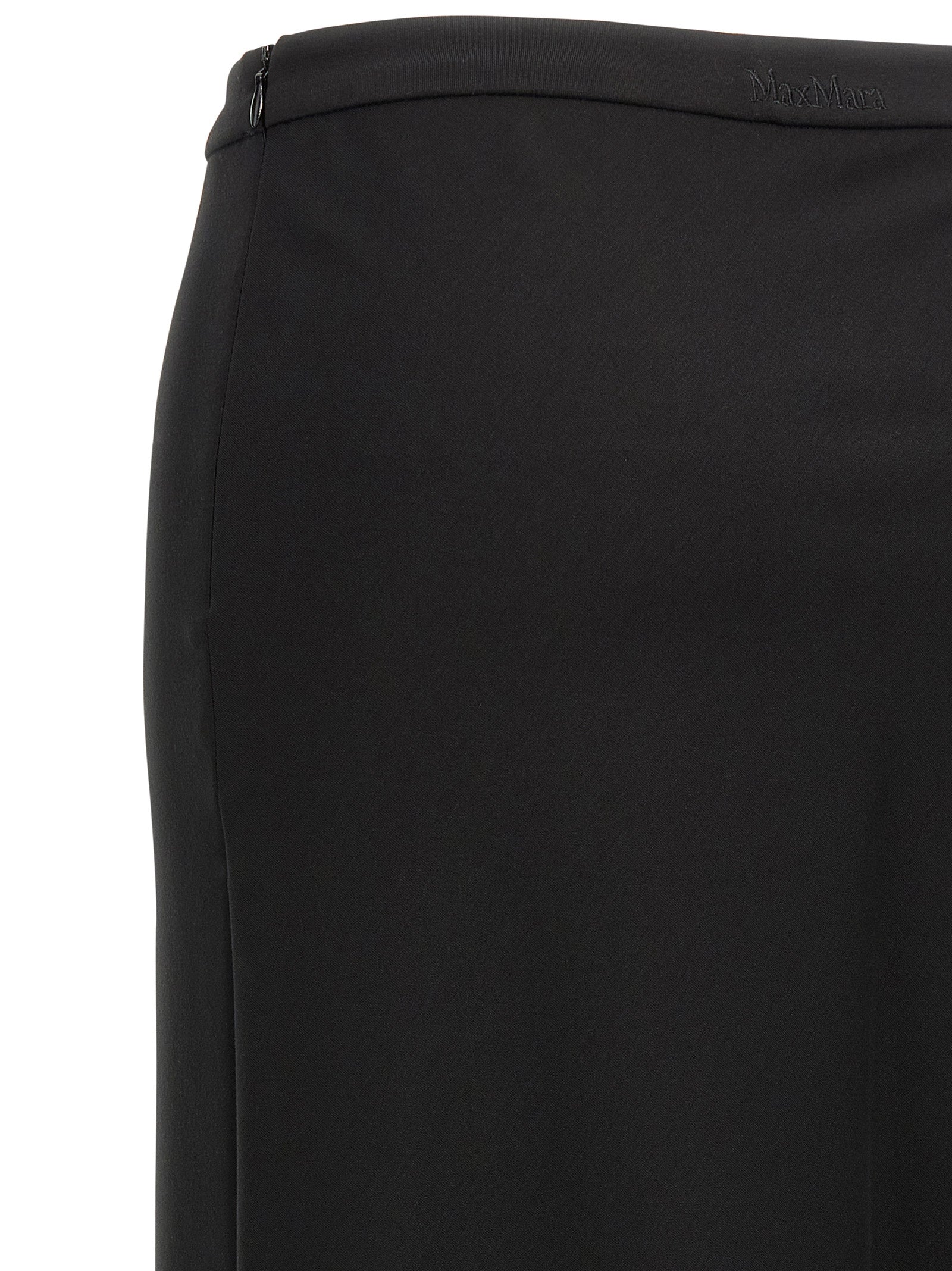 Black Viscose Mini Skirt