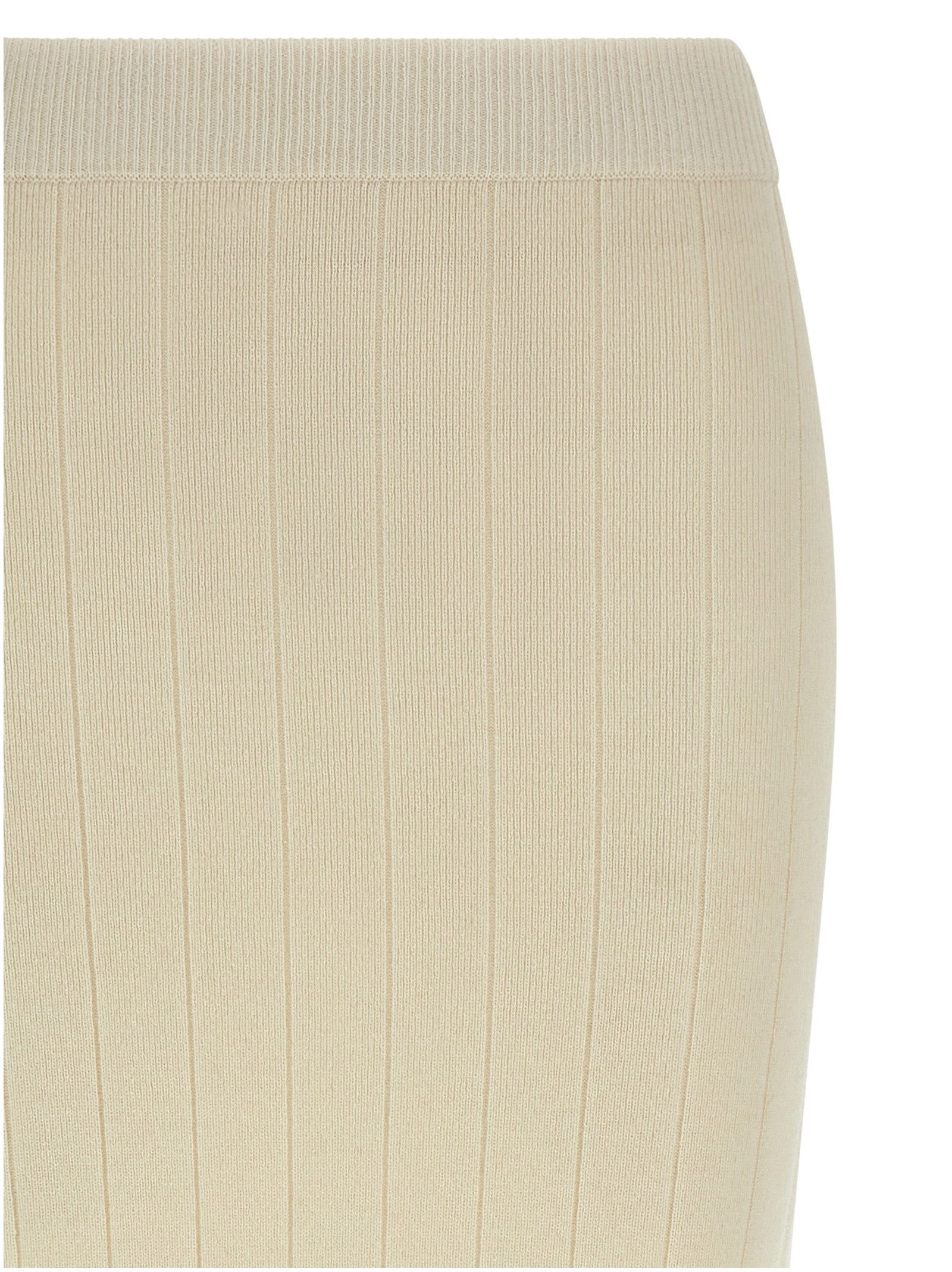 White Cashmere Midi Skirt