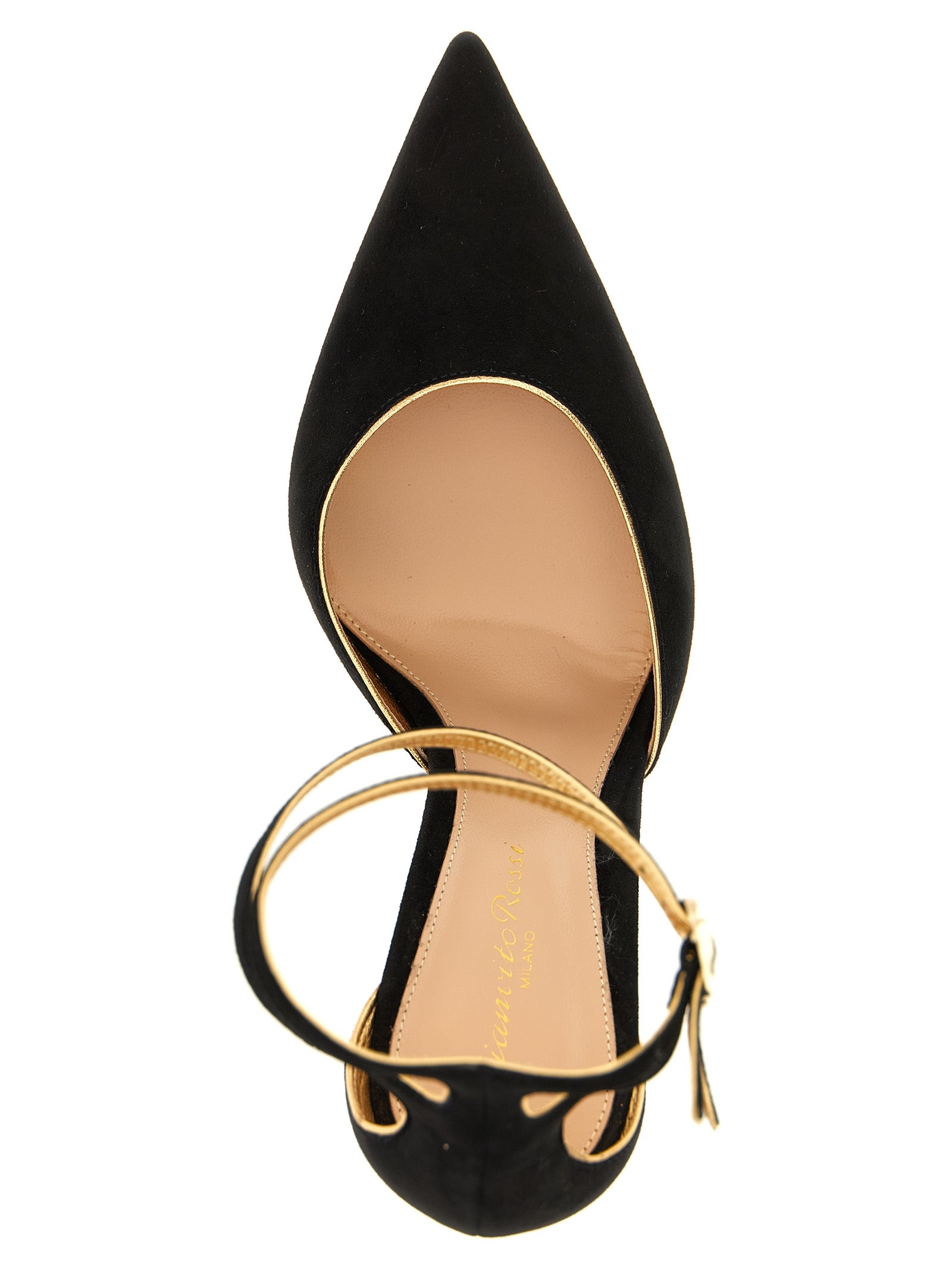 Black Suede Leather High Heel Pumps