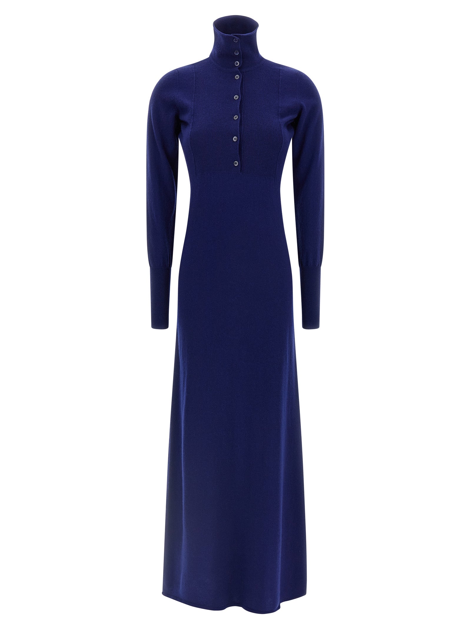 Blue Cashmere Long Dress