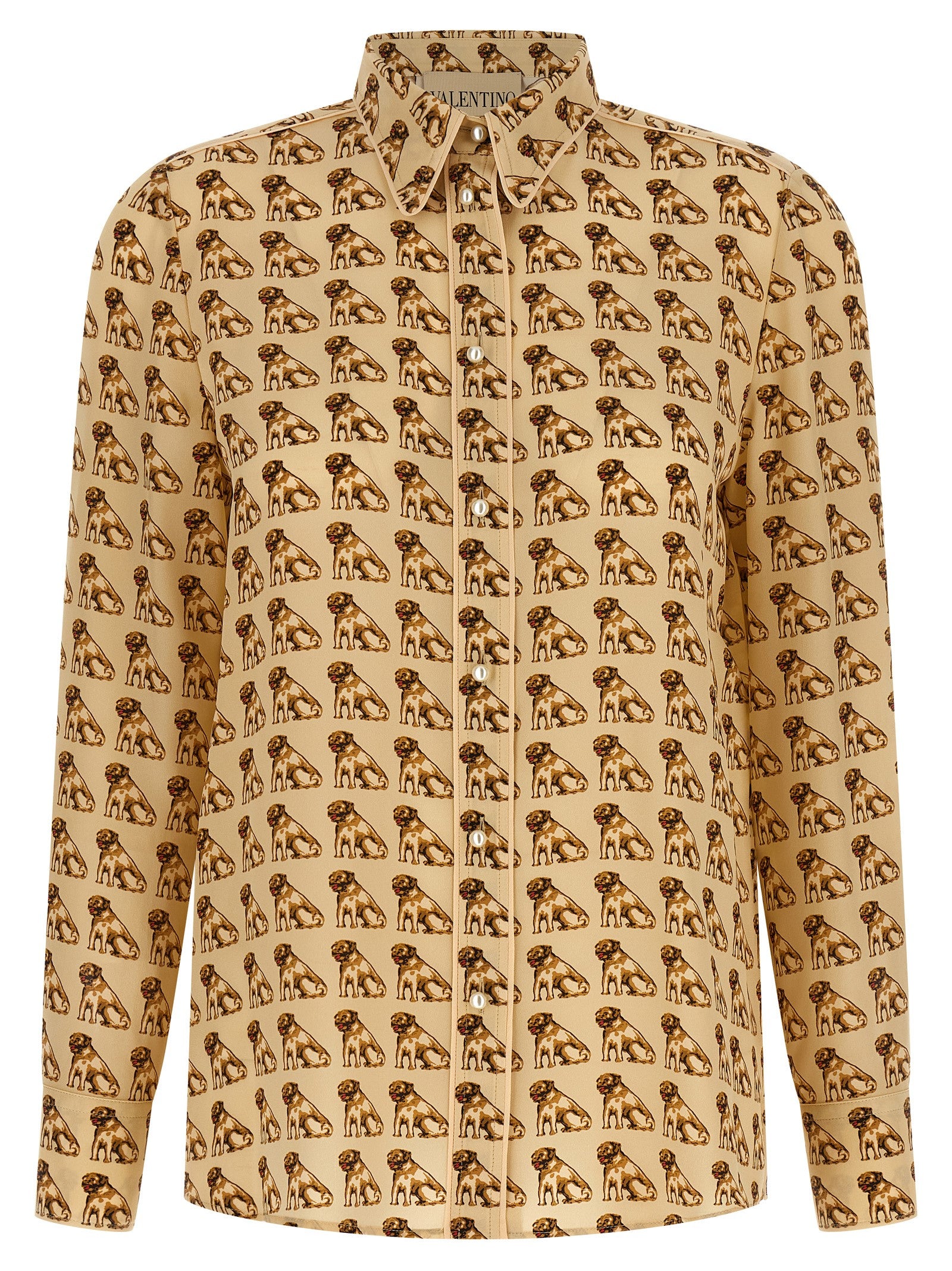 Beige Silk Blouse