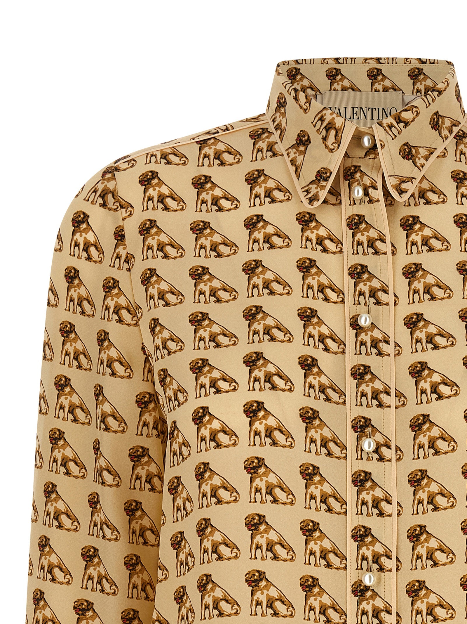 Beige Silk Blouse