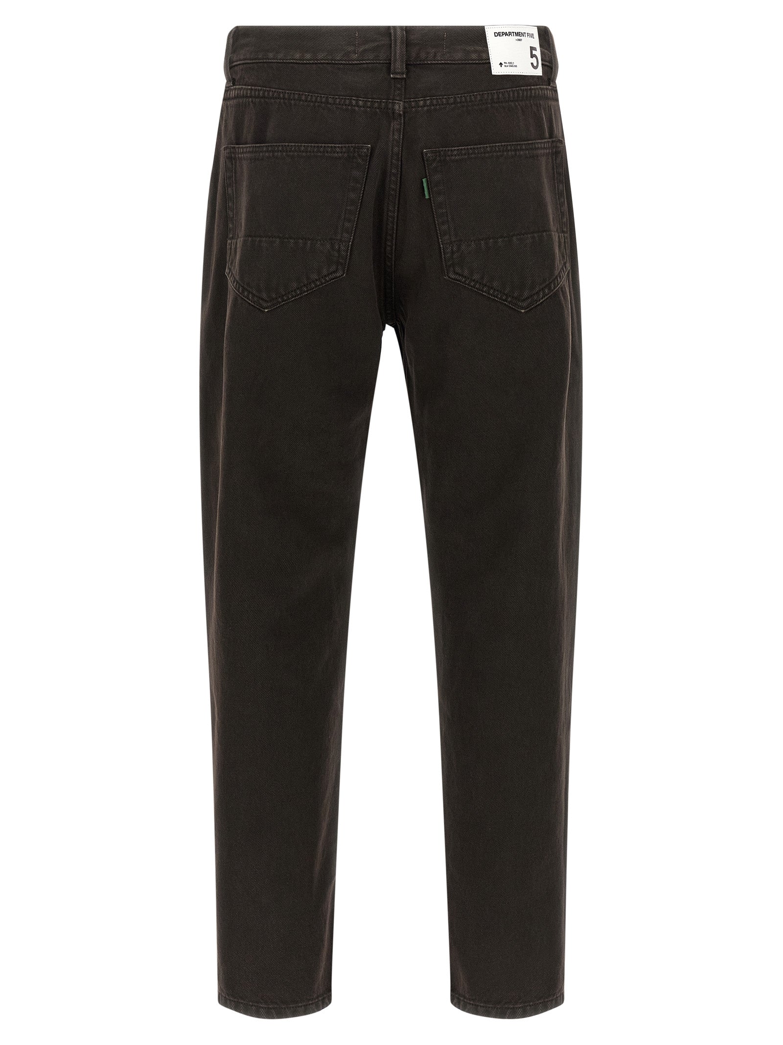 Black Cotton Tapered Jeans