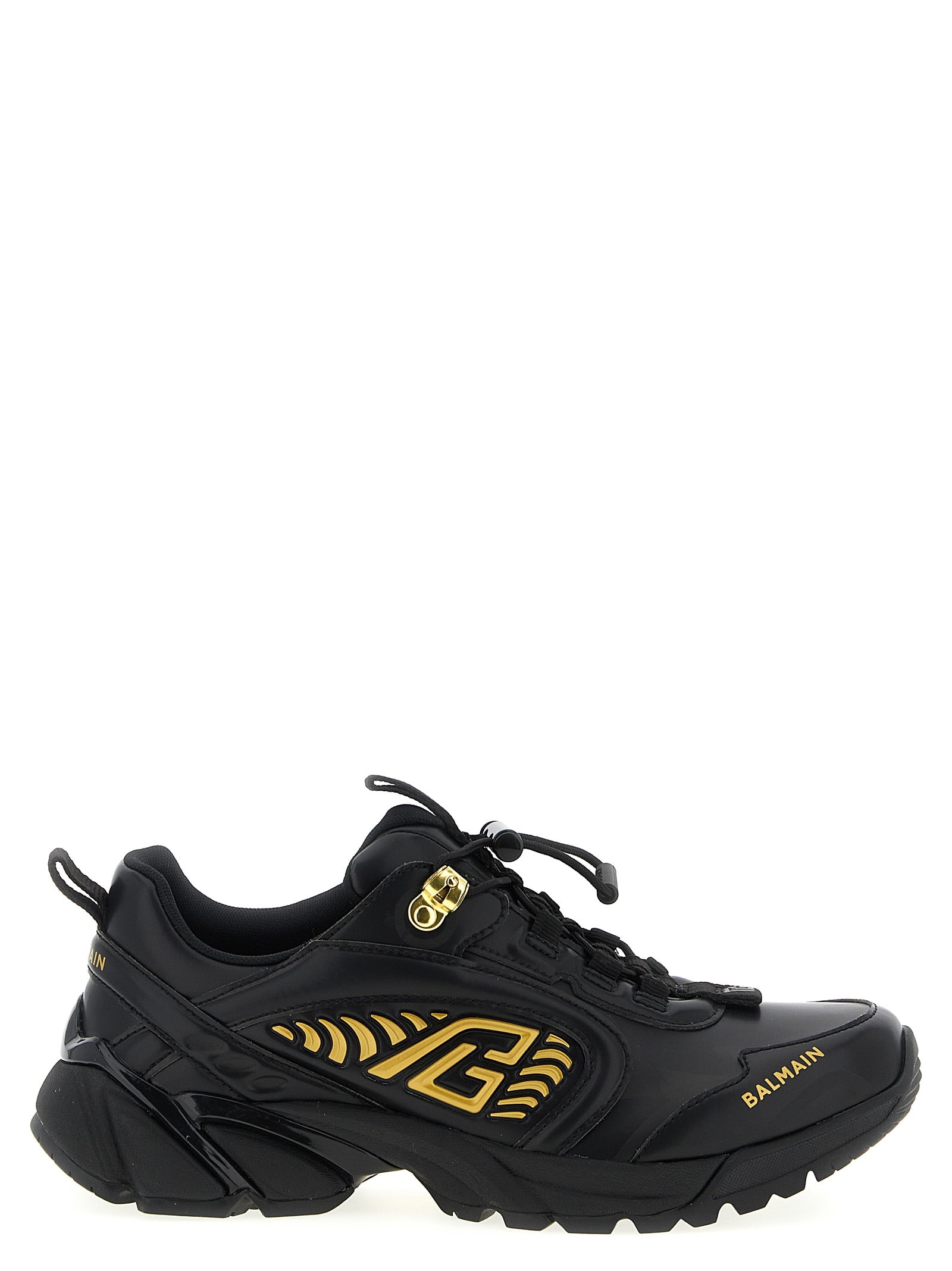 Black Nylon Athletic Sneakers