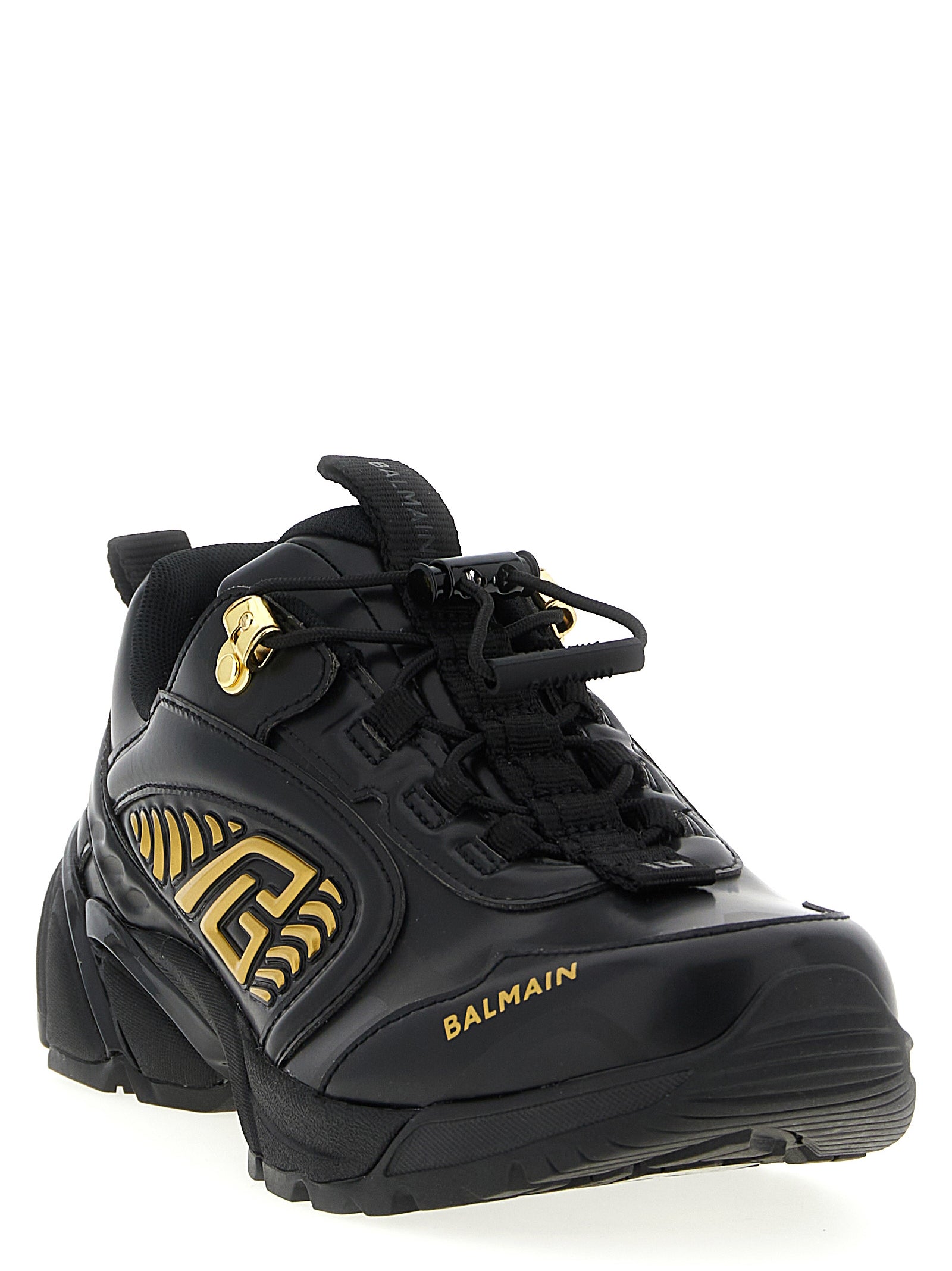 Black Nylon Athletic Sneakers