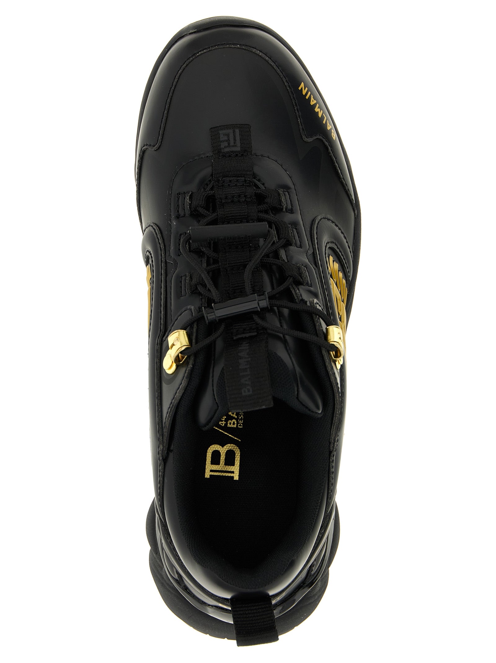 Black Nylon Athletic Sneakers