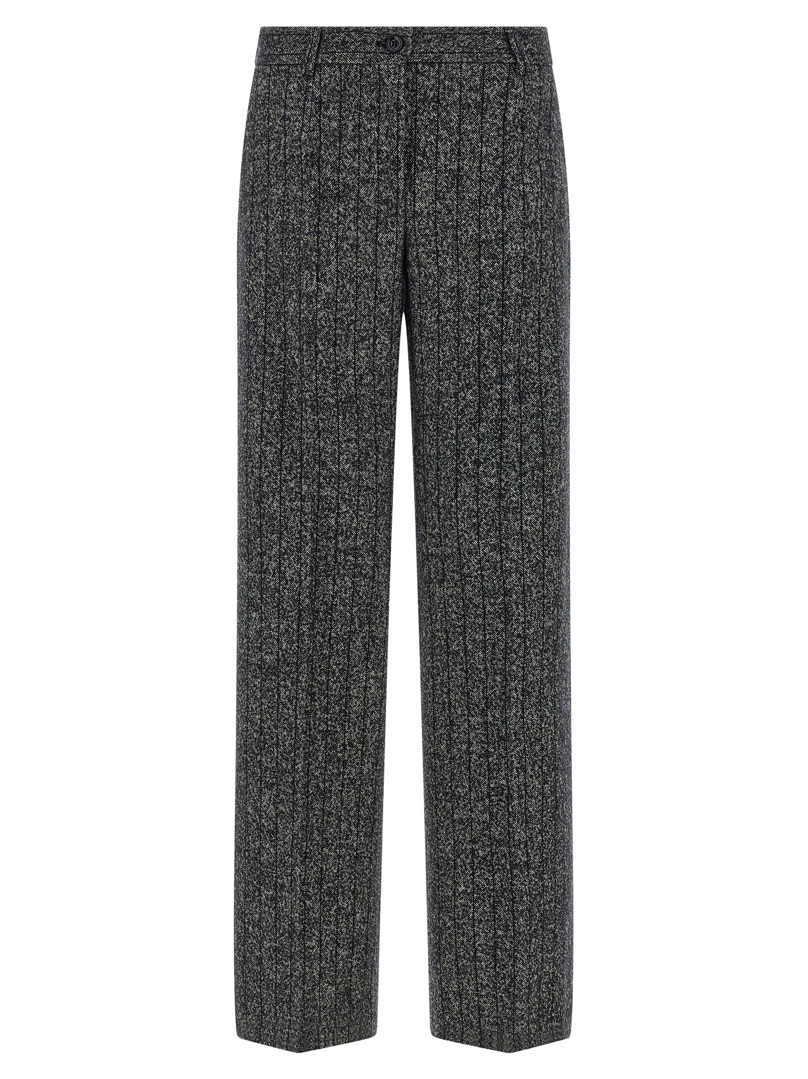 Bicolor Virgin Wool Casual Pants
