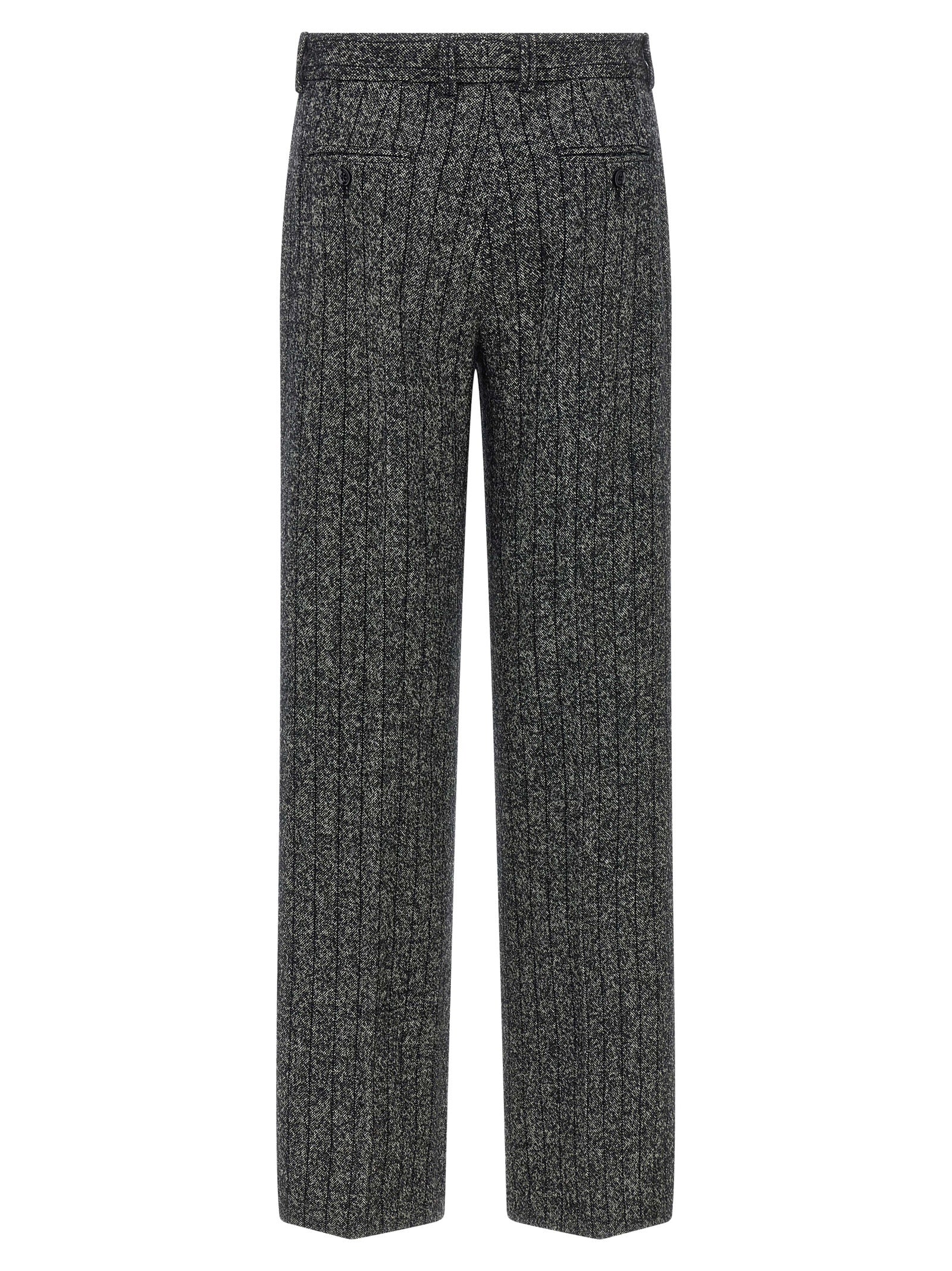 Bicolor Virgin Wool Casual Pants