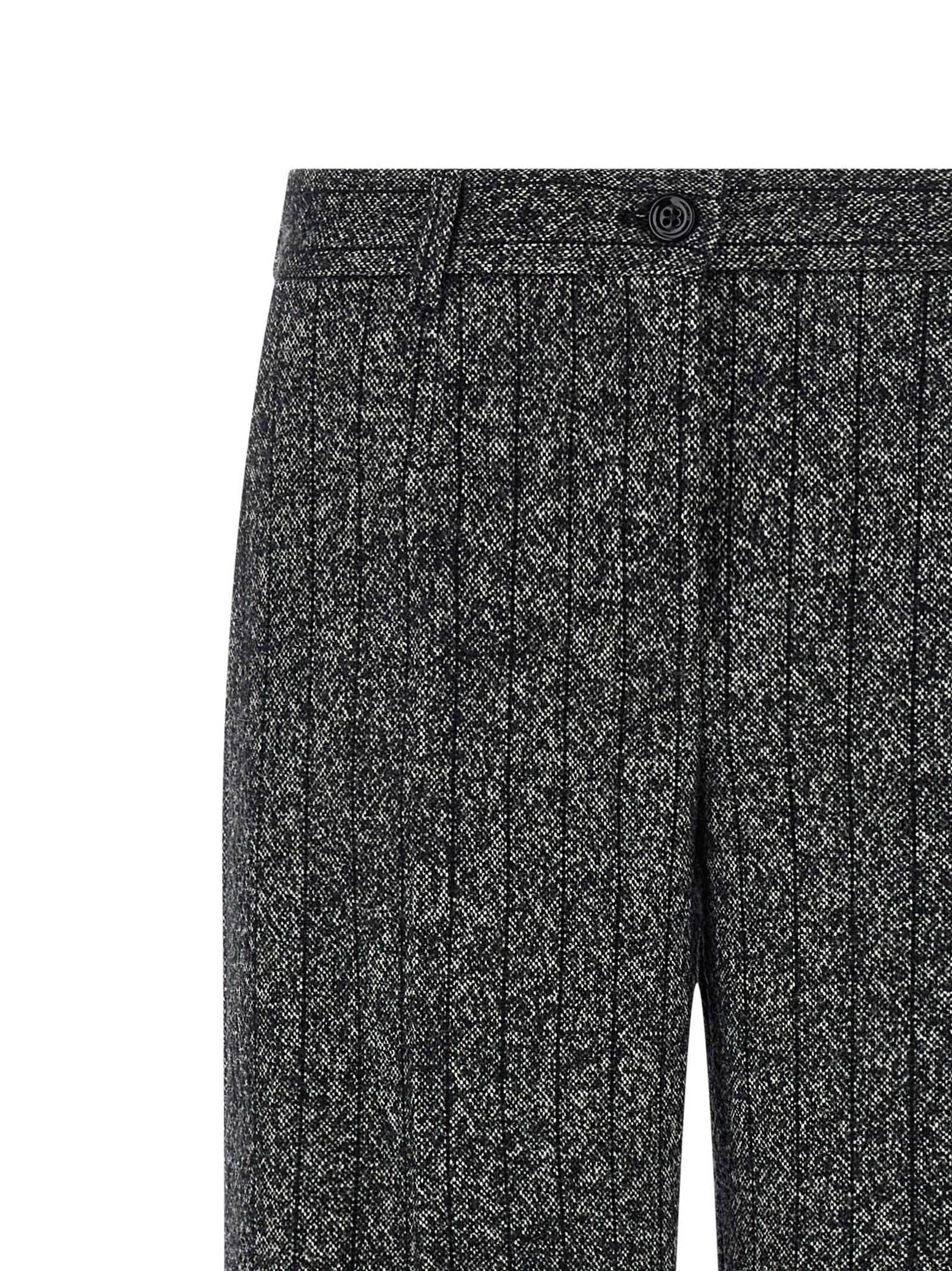 Bicolor Virgin Wool Casual Pants