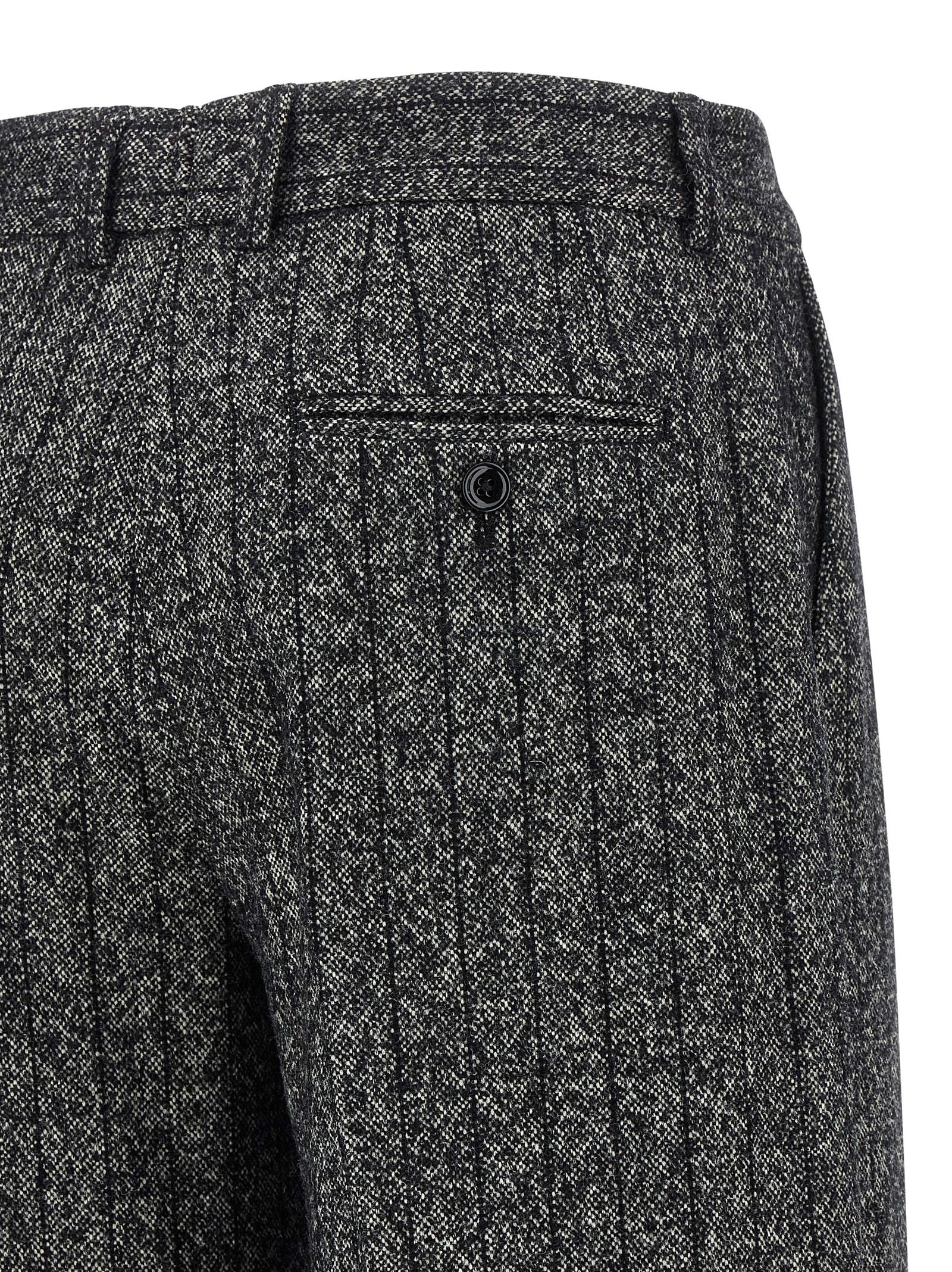 Bicolor Virgin Wool Casual Pants