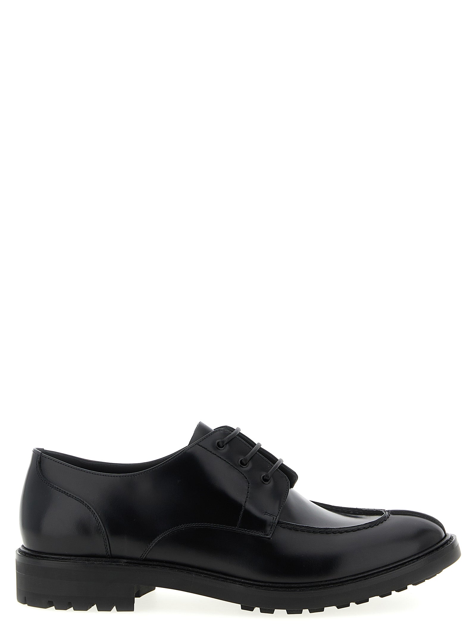 Black Calfskin Oxfords And Derbies