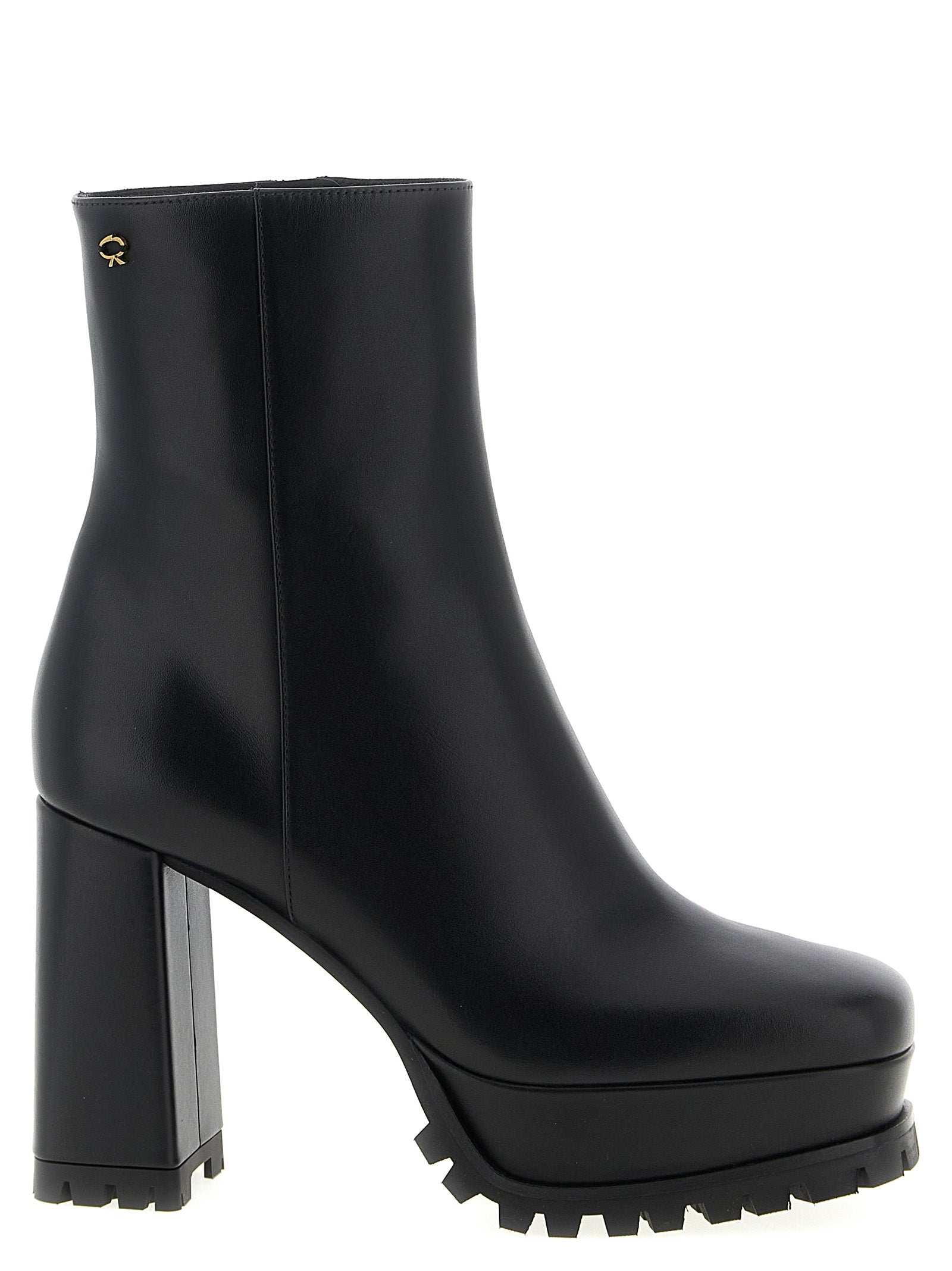 Black Calfskin Ankle Boots