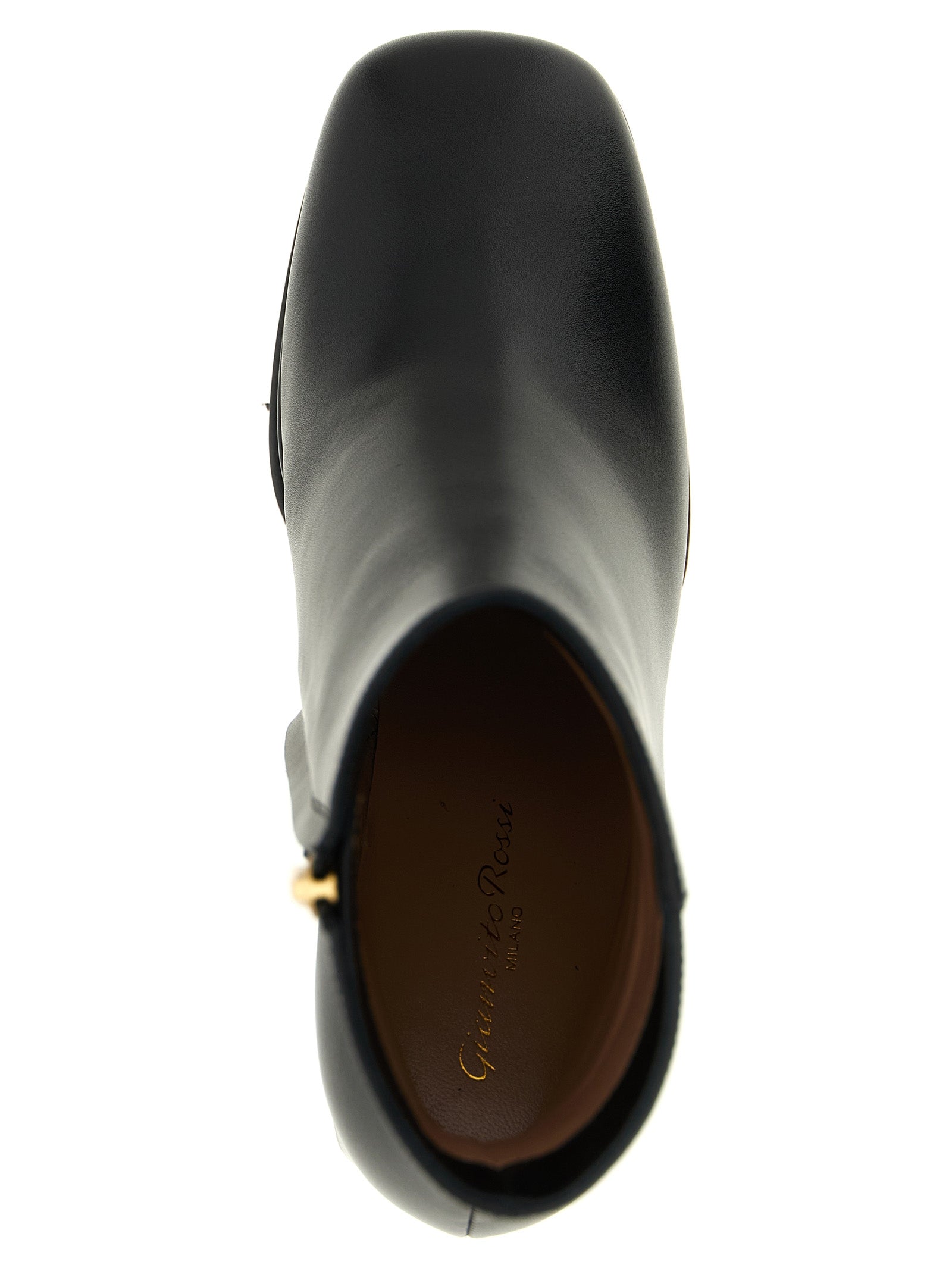 Black Calfskin Ankle Boots