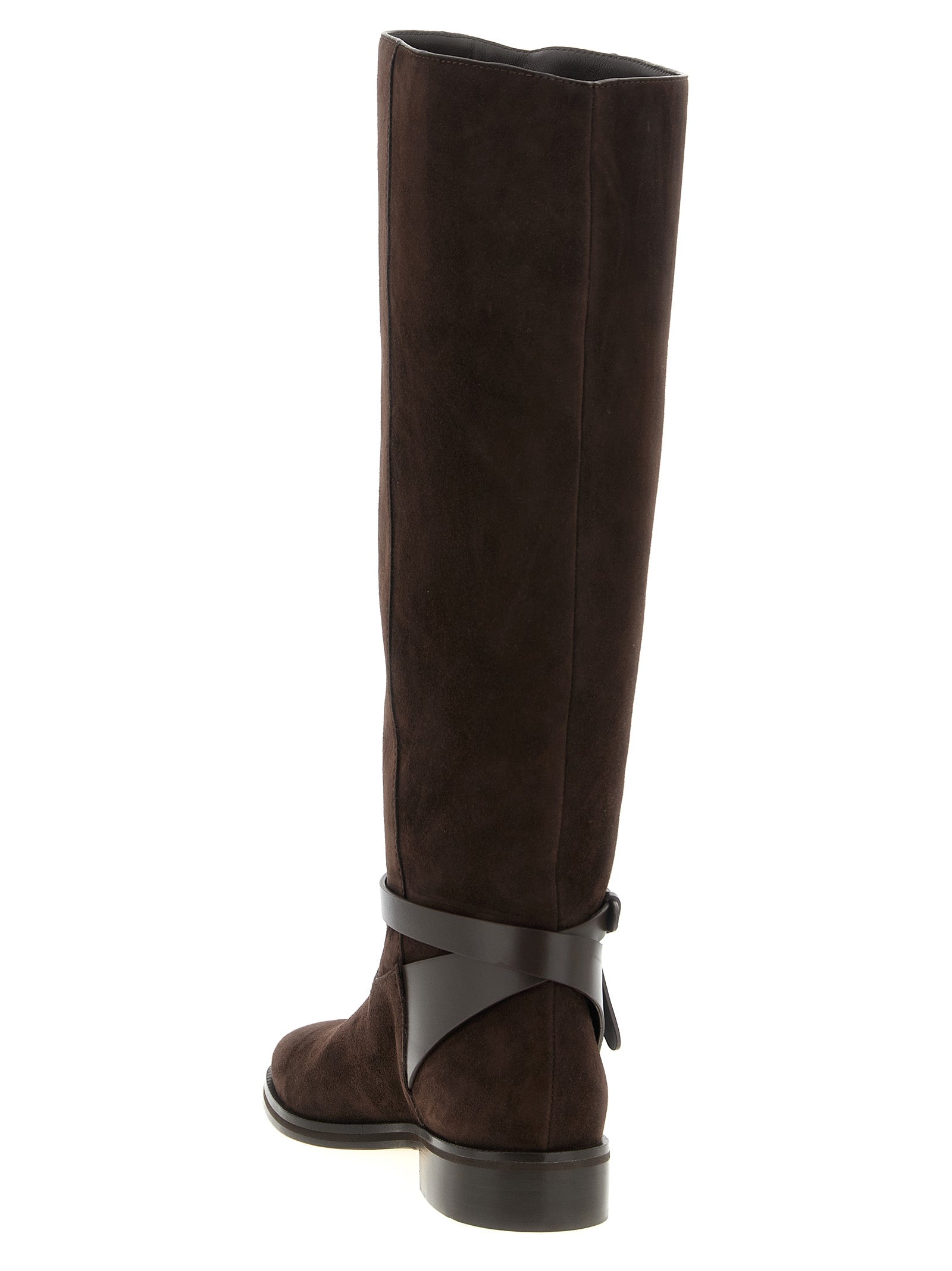 Brown Leather Over The Knee