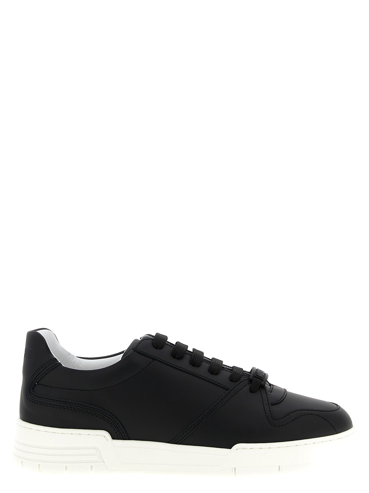 Black Leather Low Top Sneakers