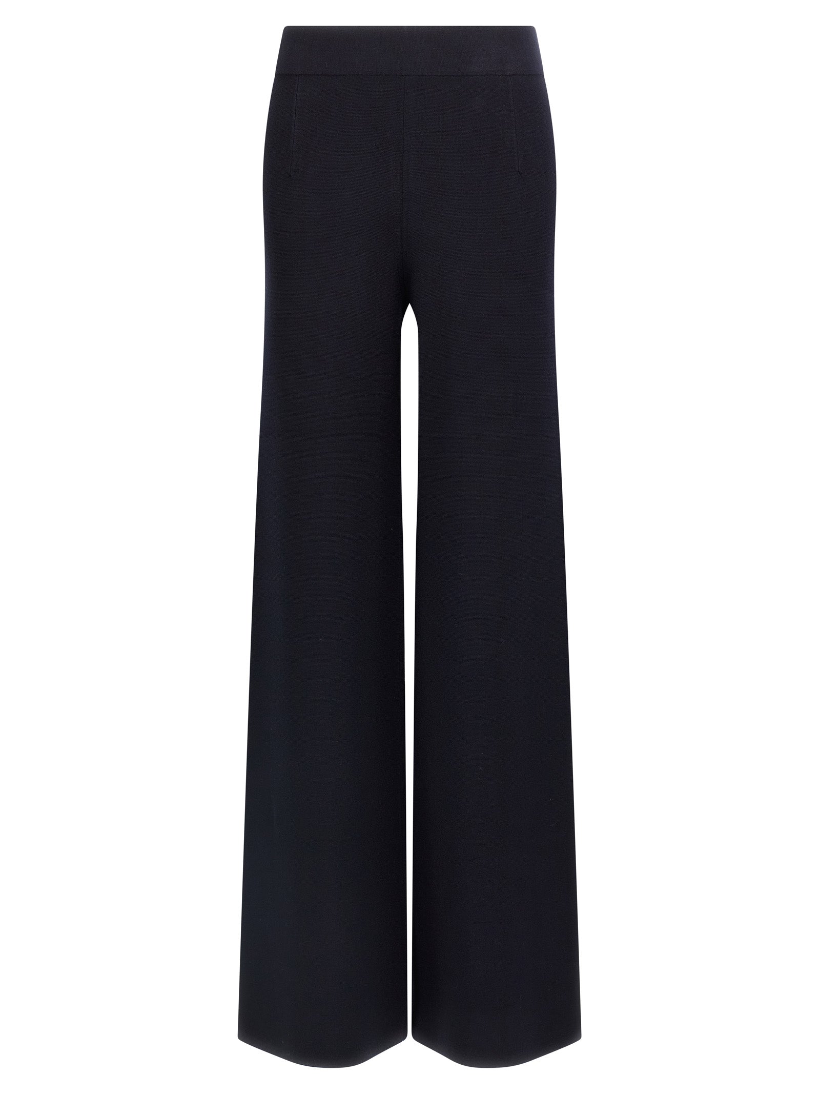 Blue Viscose Casual Pants