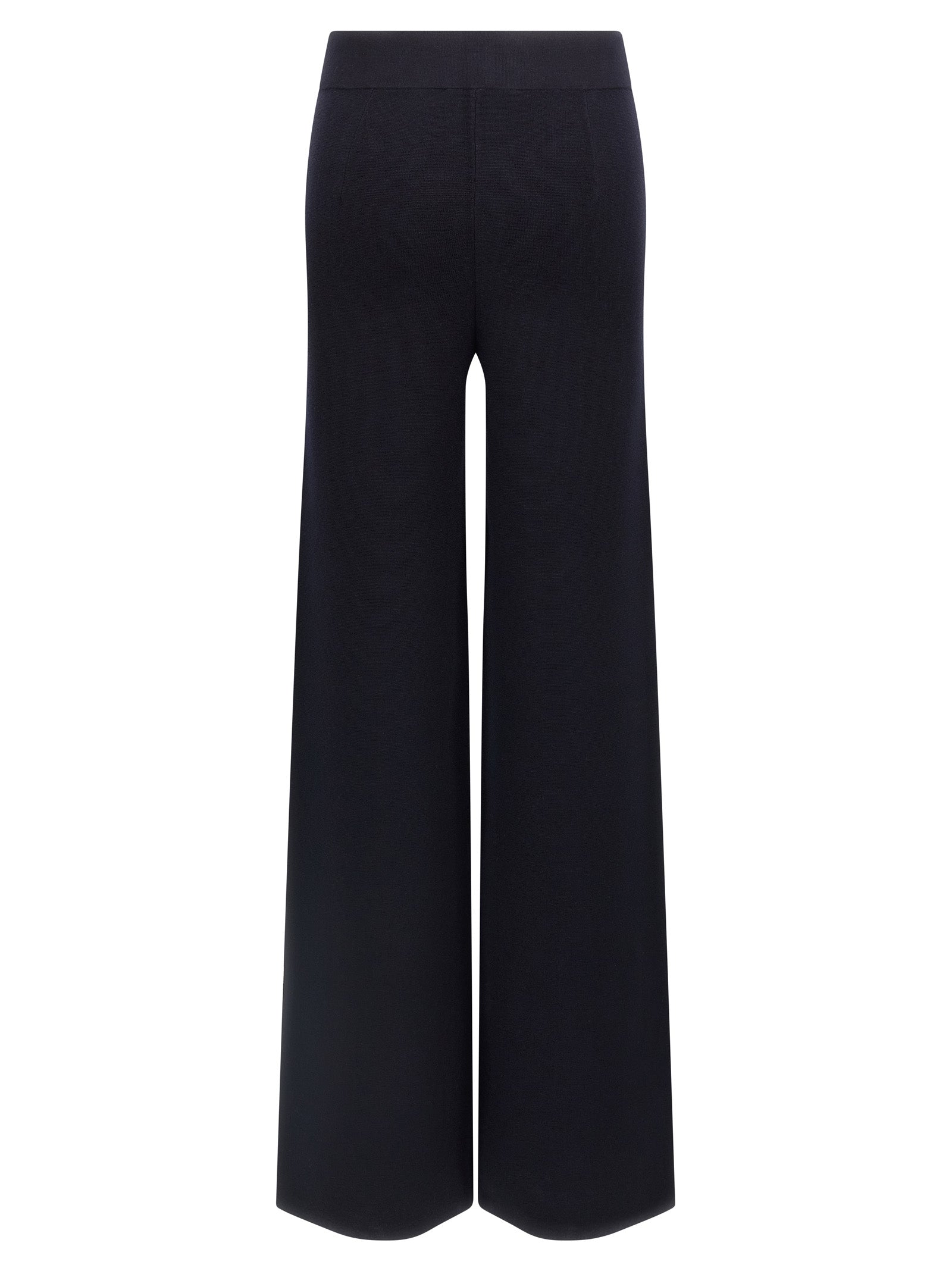 Blue Viscose Casual Pants