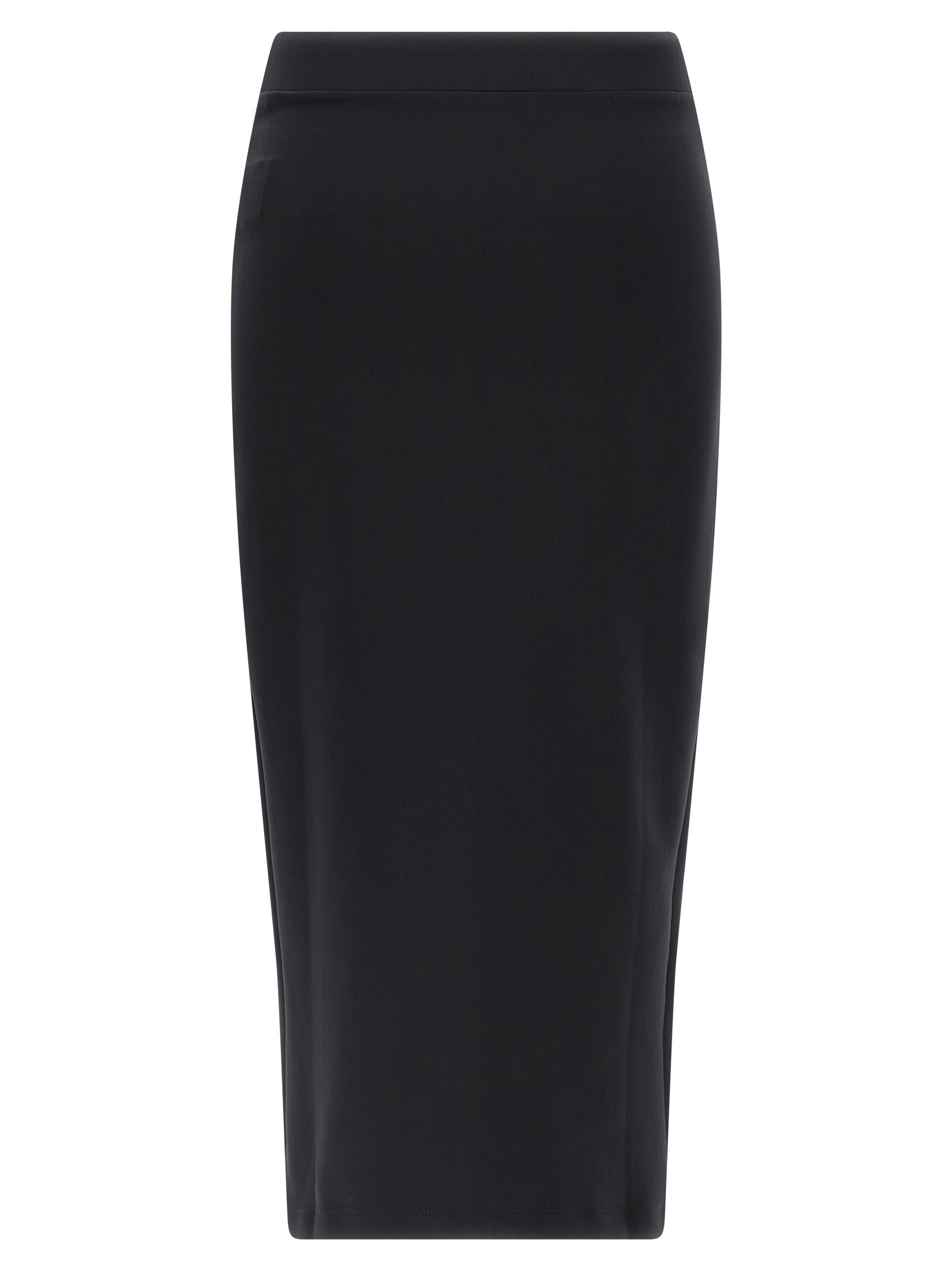 Black Polyamide Midi Skirt