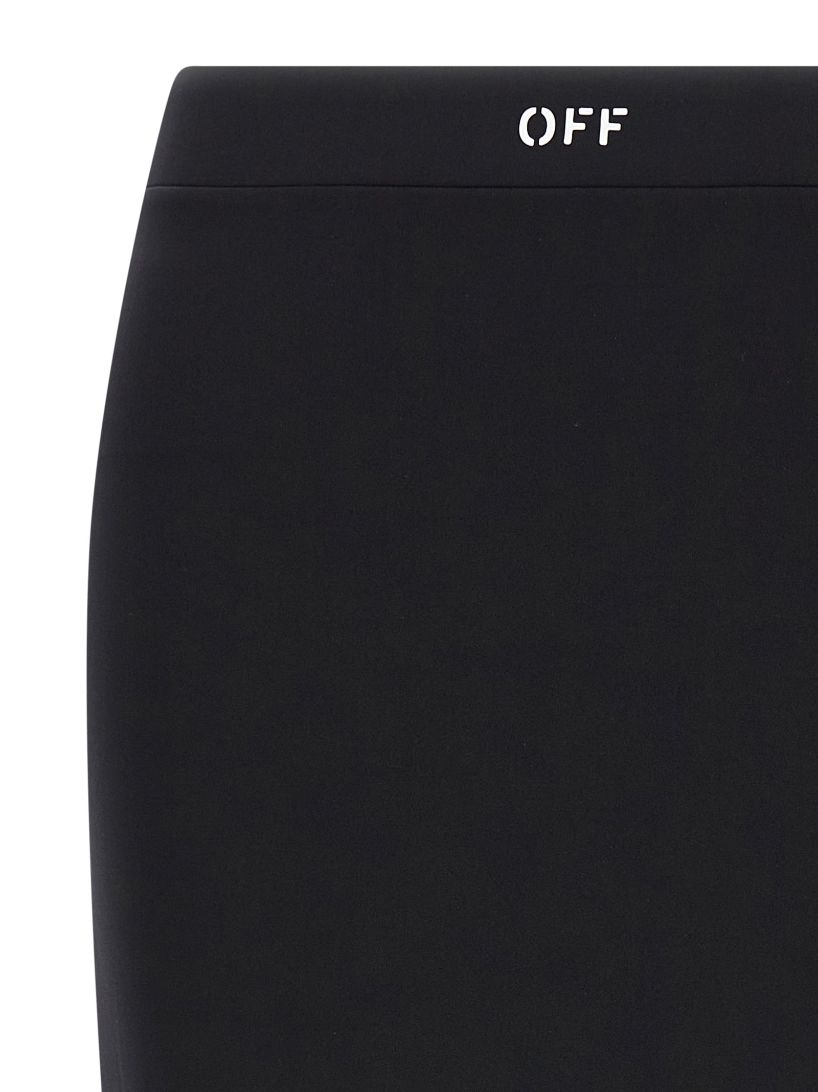 Black Polyamide Midi Skirt