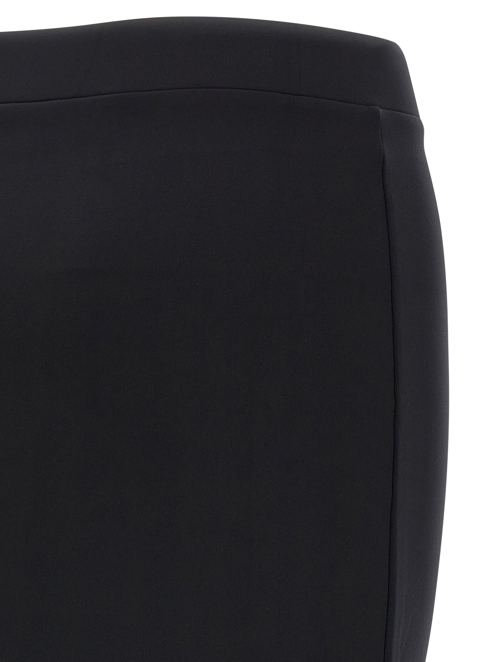 Black Polyamide Midi Skirt