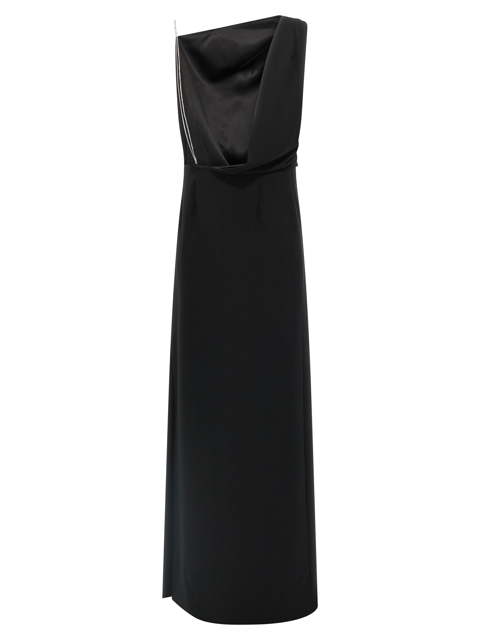 Black Triacetate Long Dress