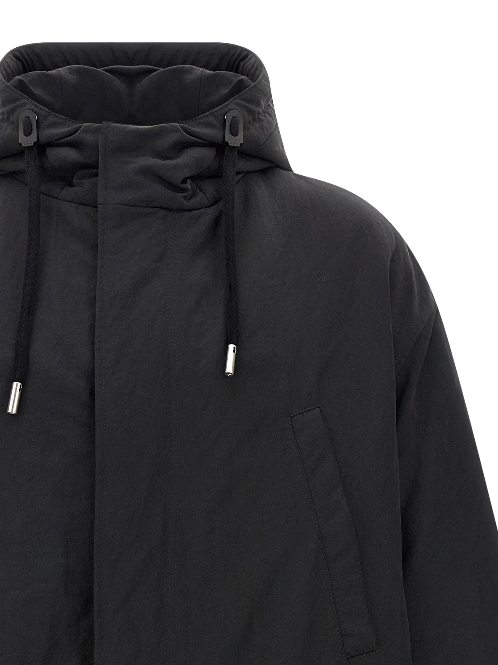 Gray Polyamide Parka